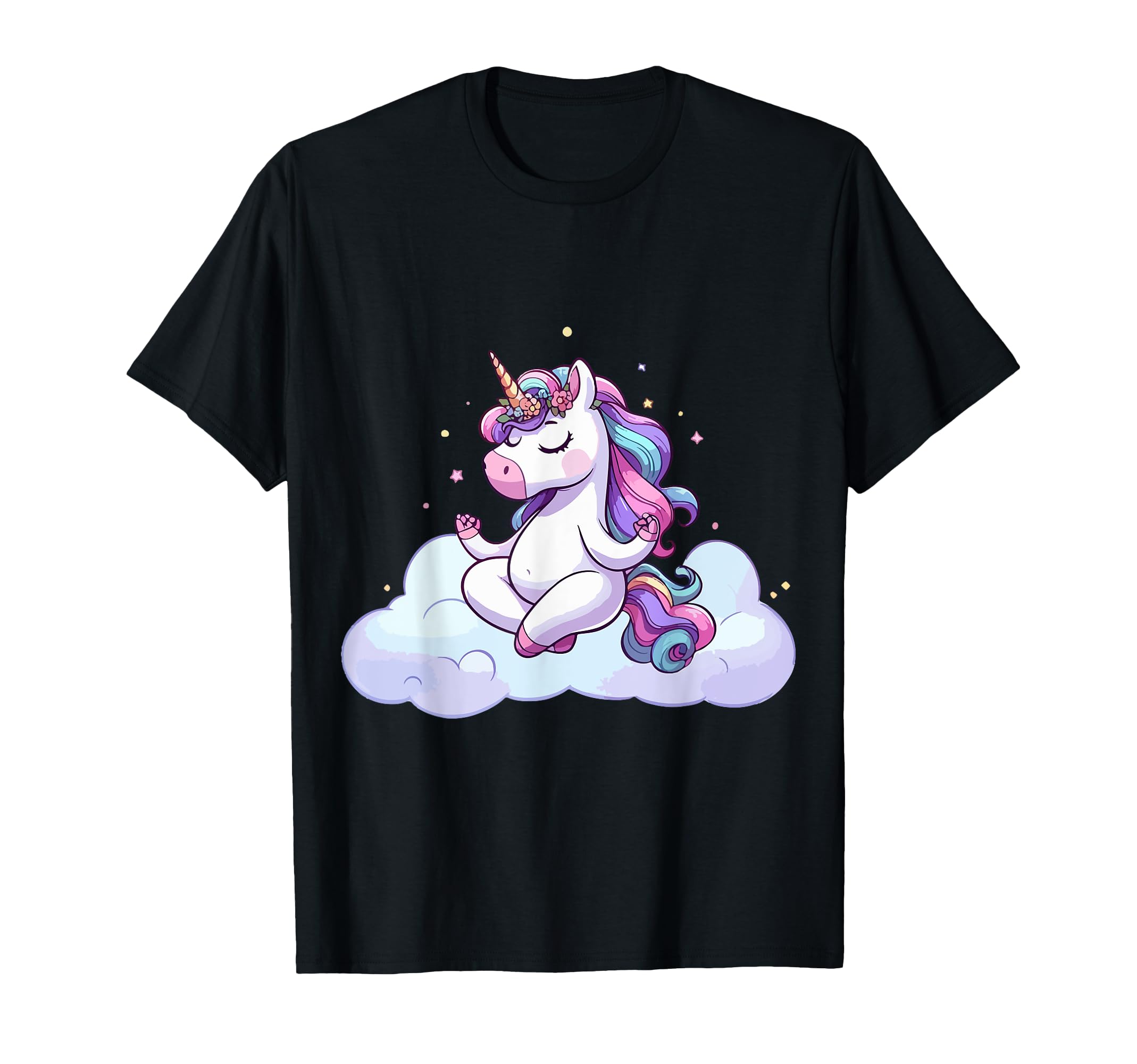Meditation Unicorn Yoga Pose T-Shirt - Casual Everyday Wear Unisex - T-Shirt, Sweatshirt, Hoodie