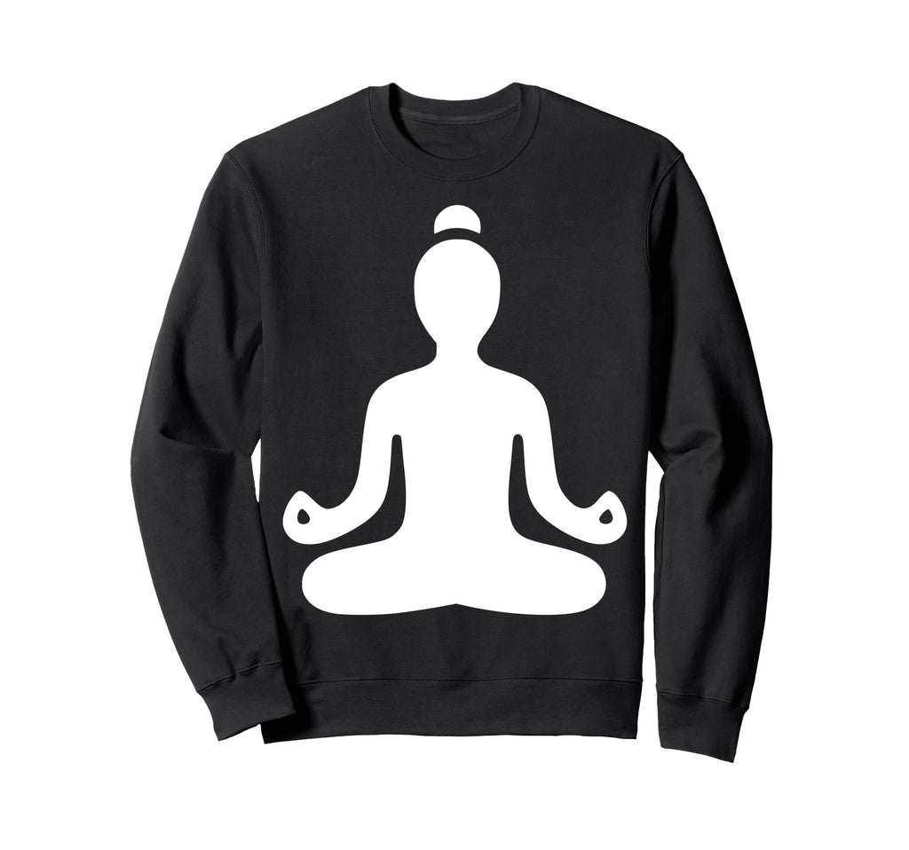 Meditating Figure Simple Silhouette Sweatshirt - Minimalist Print Unisex - T-Shirt, Sweatshirt, Hoodie