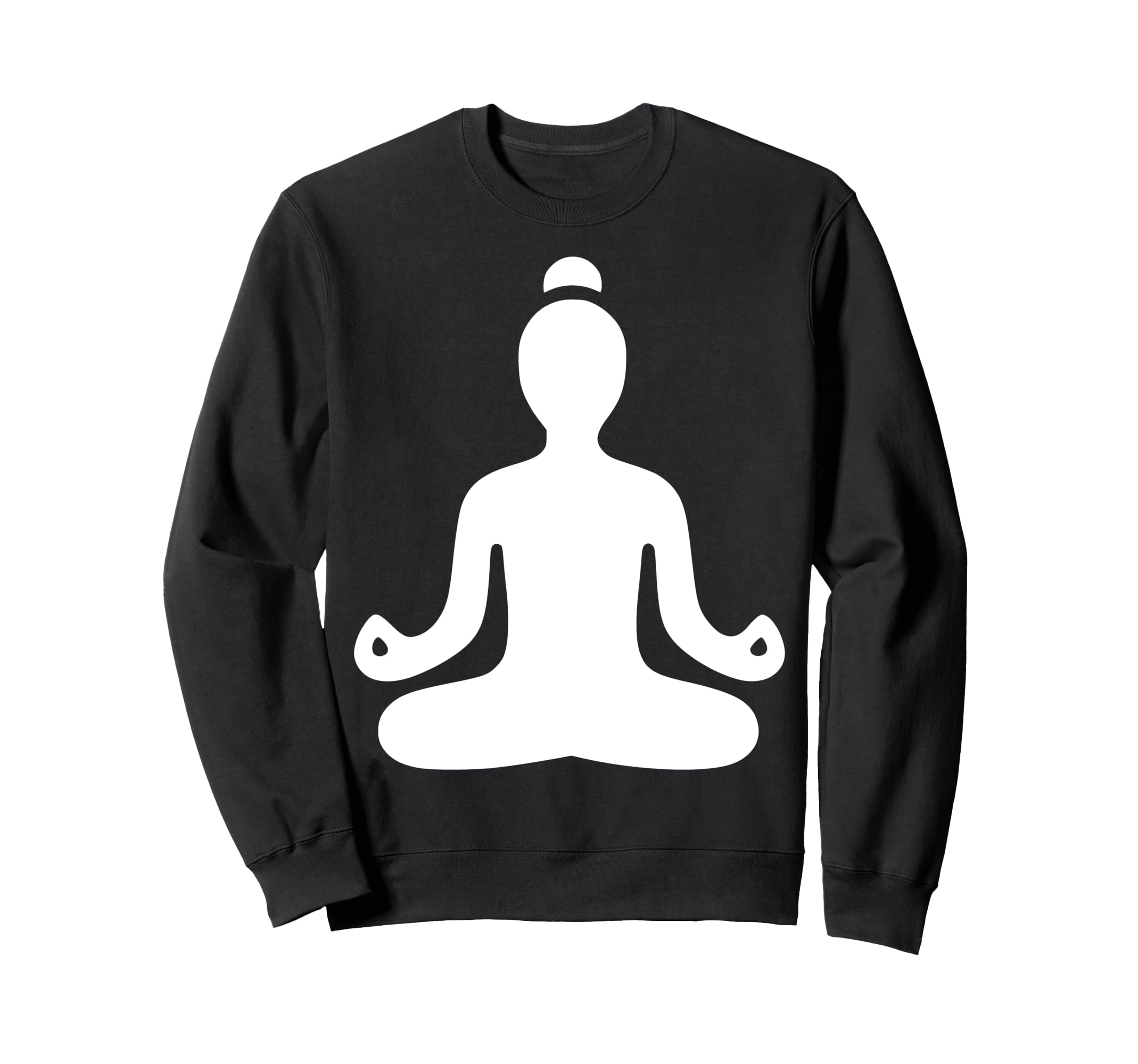 Meditating Figure Simple Silhouette Sweatshirt - Minimalist Print Unisex - T-Shirt, Sweatshirt, Hoodie