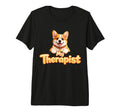 Corgi My Therapist Tri Blend T-Shirt - Minimalist Print Men Women - T-Shirt, Sweatshirt, Hoodie