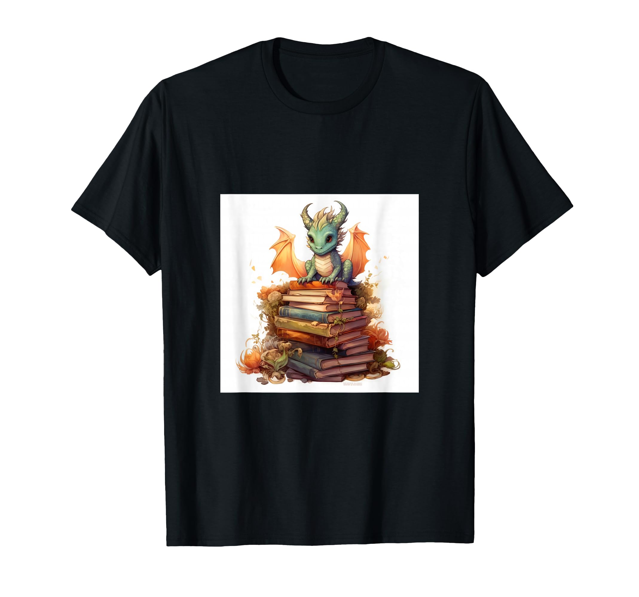 Book Nerd Dragon Reading Library T-Shirt - Unique Graphic Men Women - T-Shirt, Sweatshirt, Hoodie