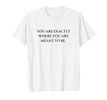 You Are Exactly Where You Are Meant T-Shirt - Aesthetic Graphic for Adults - T-Shirt, Sweatshirt, Hoodie