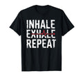 Inhale Exhale Repeat Yoga T-Shirt - Fun Novelty Design for Adults - T-Shirt, Sweatshirt, Hoodie