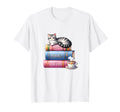 Cat Lover Cats Books And Coffee Hoodie - Fun Novelty Design for Adults - T-Shirt, Sweatshirt, Hoodie
