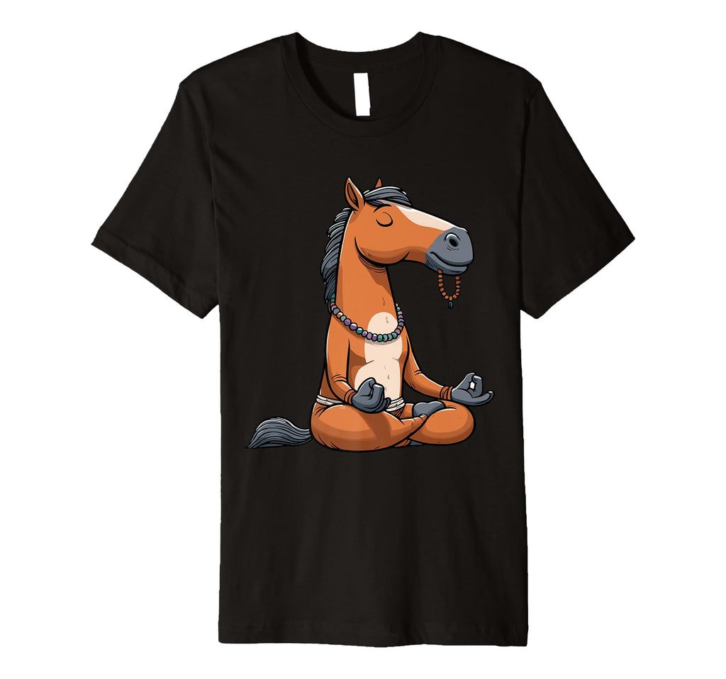 Meditation Horse Yoga Pose Relaxing T-Shirt - Custom Art Print Men Women - T-Shirt, Sweatshirt, Hoodie