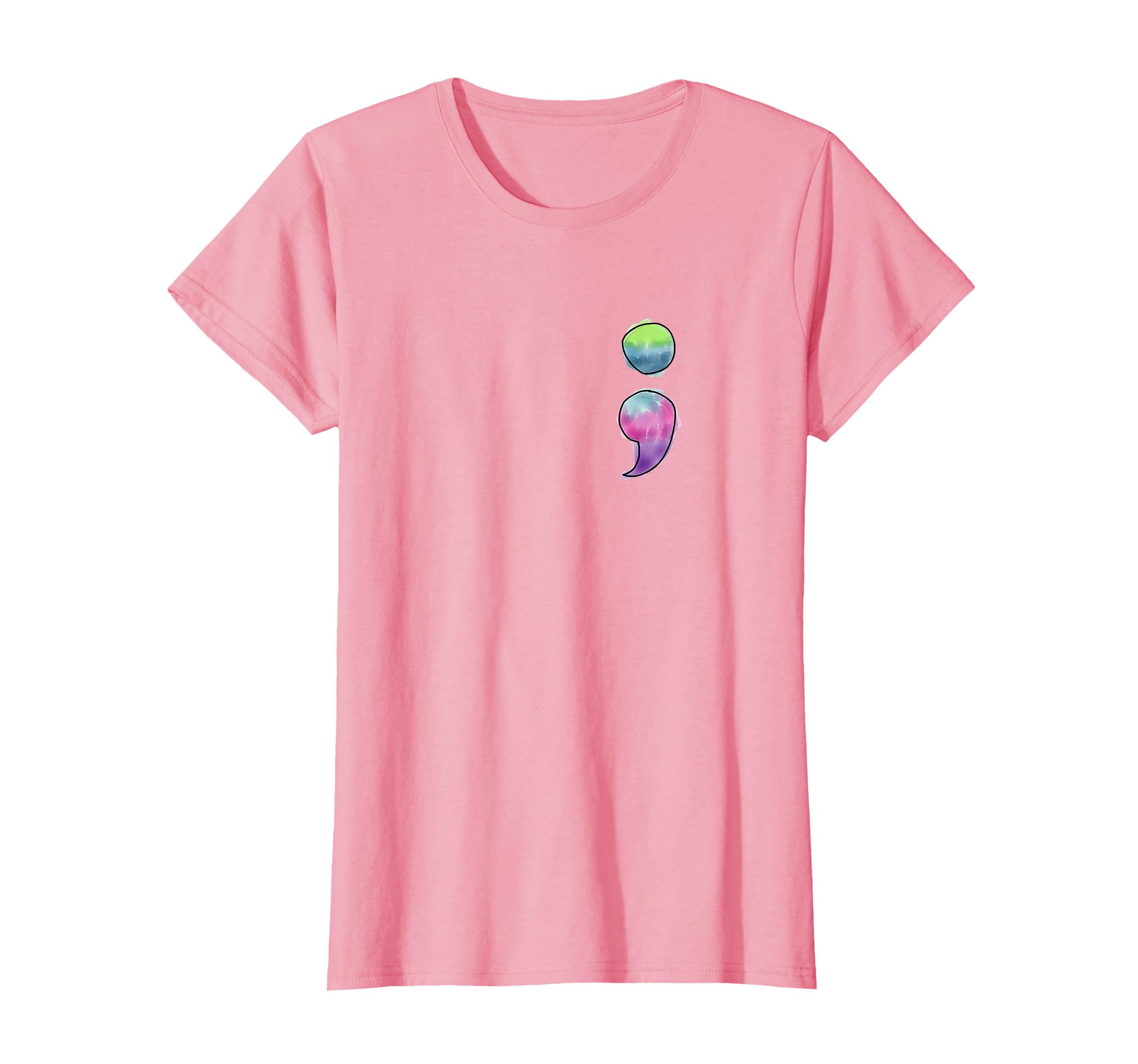 Womens Semicolon Project Watercolor T-Shirt - Aesthetic Graphic Men Women - T-Shirt, Sweatshirt, Hoodie