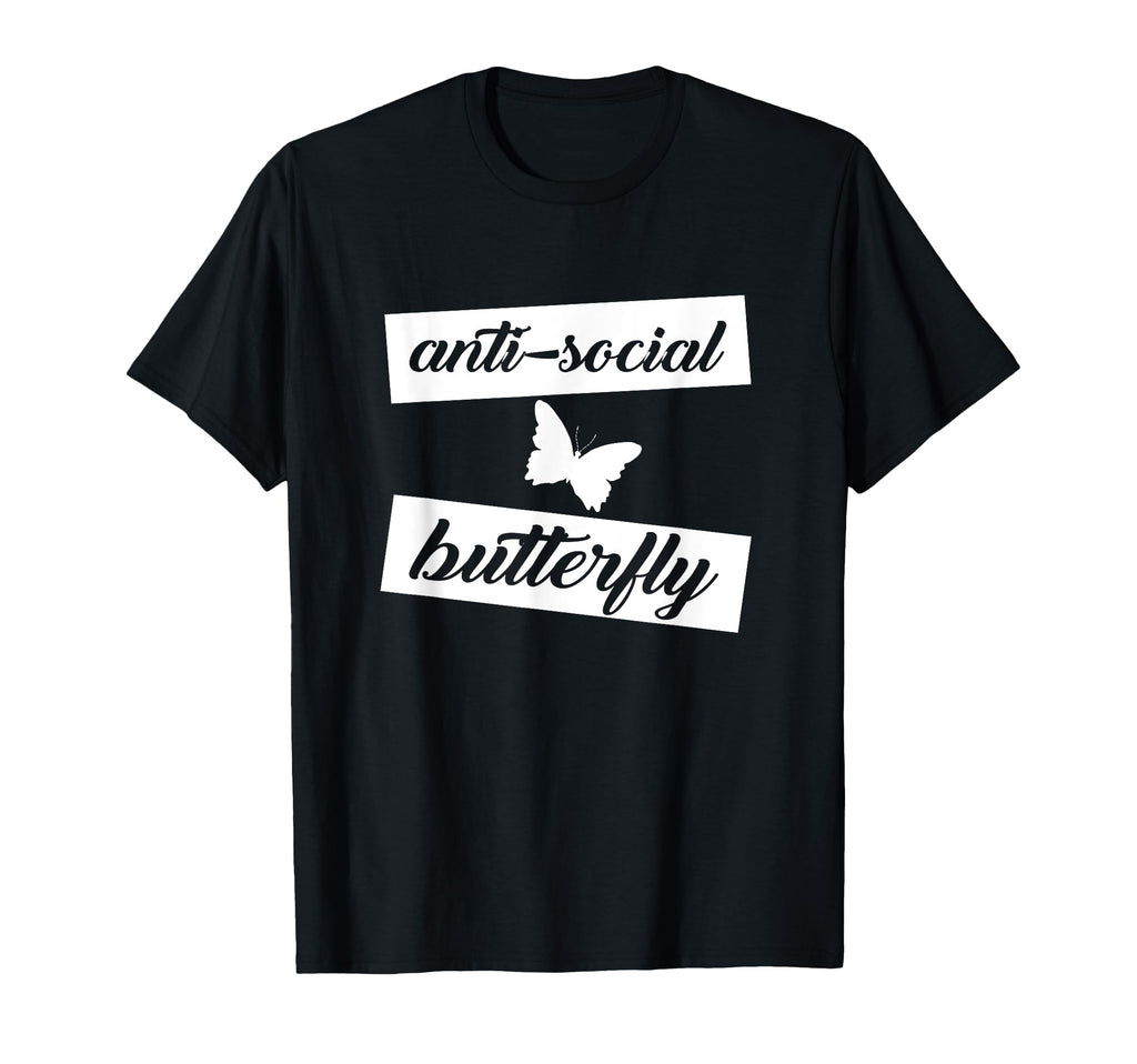 Funny Anti Social Butterfly T-Shirt - Custom Art Print for Adults - T-Shirt, Sweatshirt, Hoodie