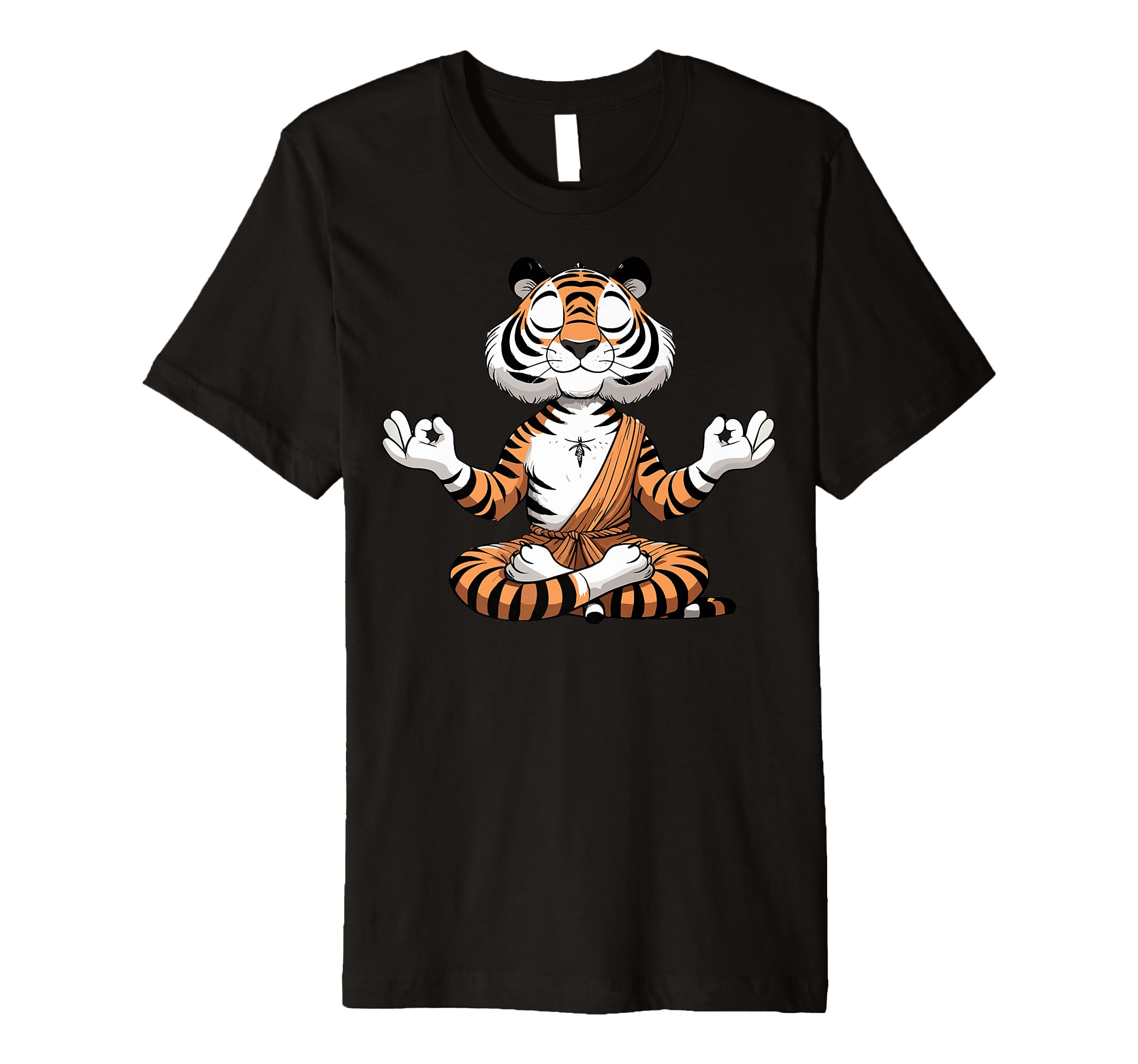 Meditation Tiger Yoga Pose Relaxing T-Shirt - Minimalist Print Unisex - T-Shirt, Sweatshirt, Hoodie