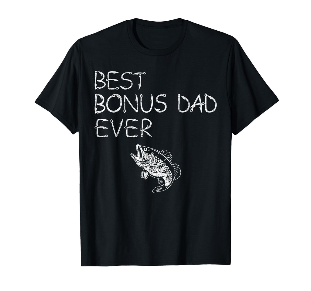 Stepdad Fishing Best Bonus Dad Ever T-Shirt - Minimalist Print Men Women - T-Shirt, Sweatshirt, Hoodie