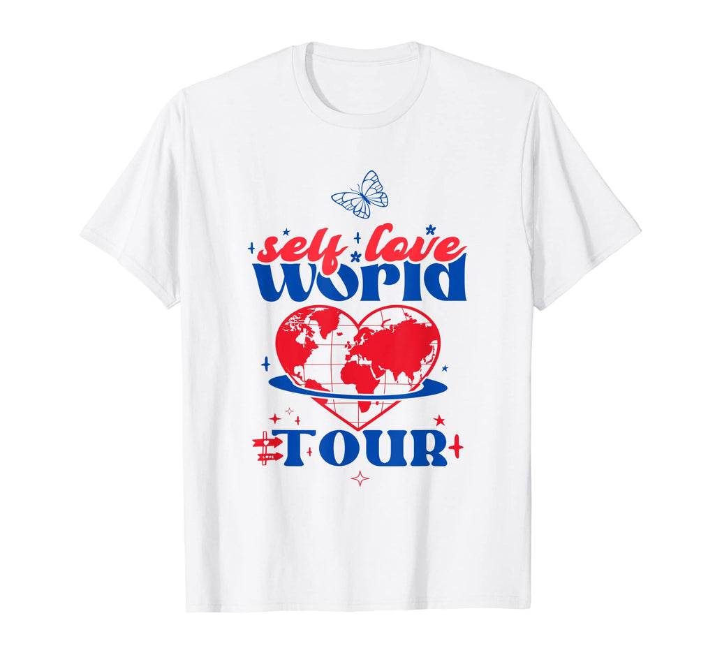 Self Love World Tour Good Vibes T-Shirt - Minimalist Print for Adults - T-Shirt, Sweatshirt, Hoodie