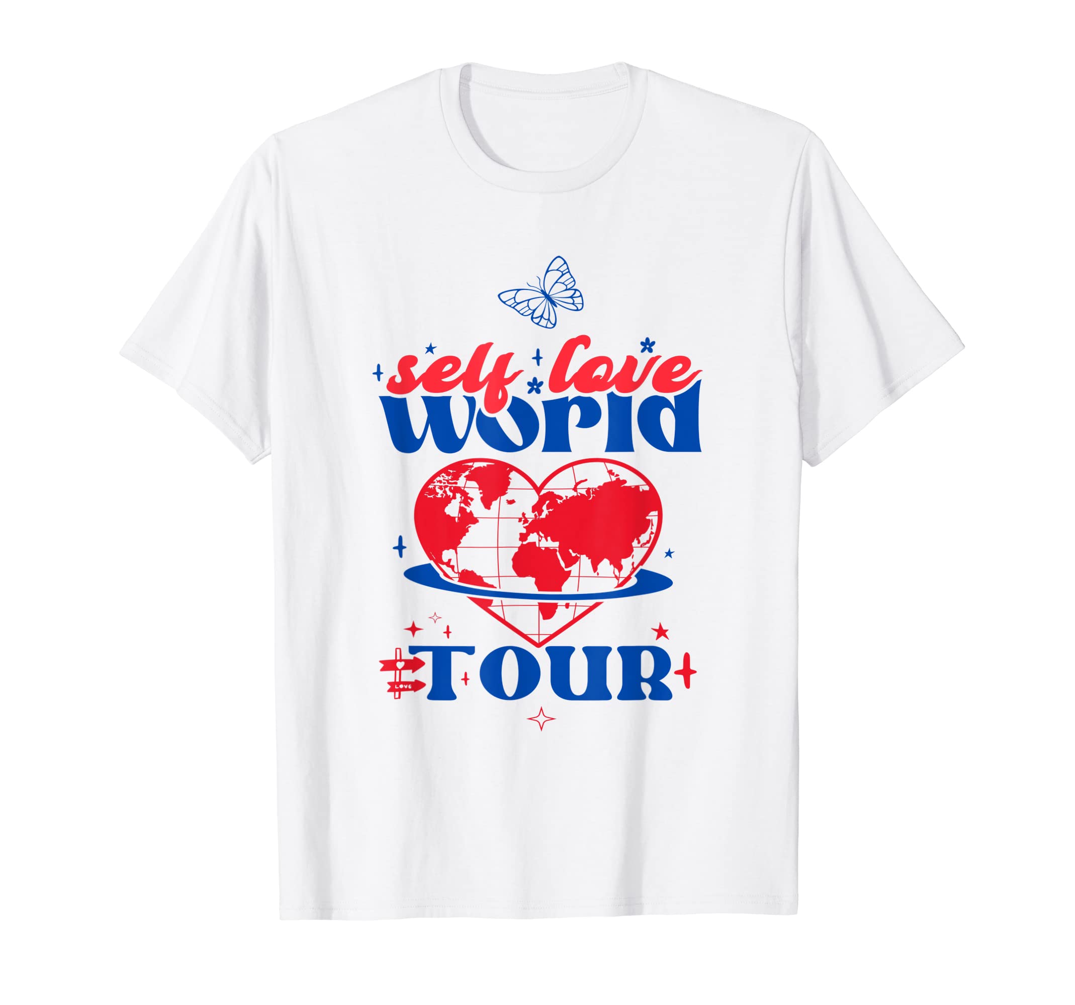 Self Love World Tour Good Vibes T-Shirt - Minimalist Print for Adults - T-Shirt, Sweatshirt, Hoodie