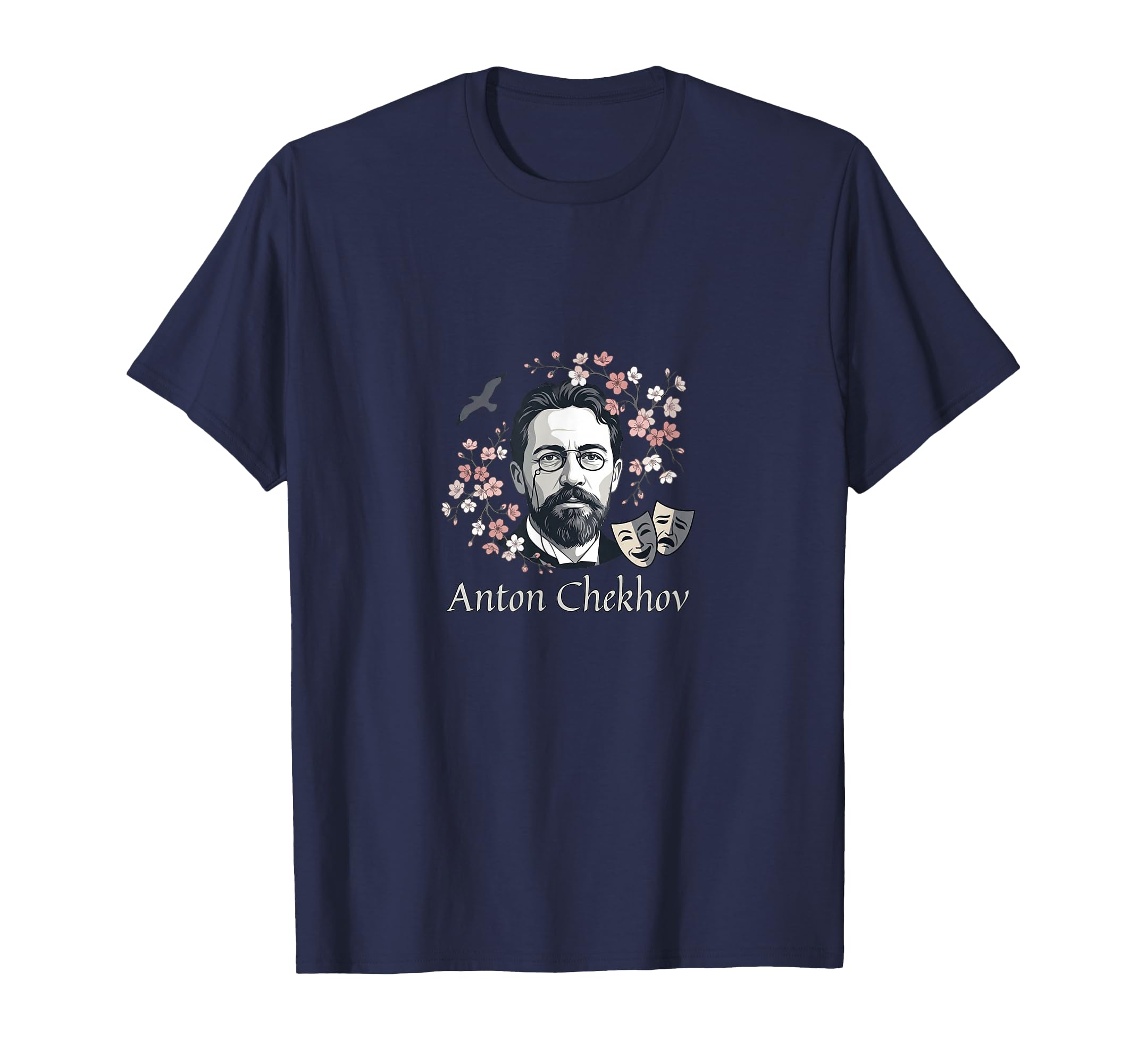 Anton Chekhov Portrait Elegant T-Shirt - Casual Everyday Wear for Adults - T-Shirt, Sweatshirt, Hoodie