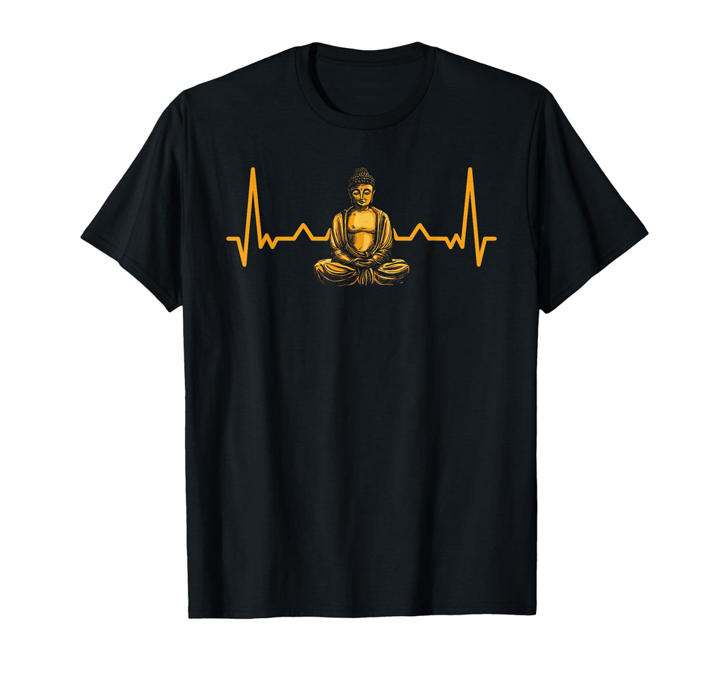 Mindfulness Buddha Heartbeat T-Shirt - Custom Art Print for Adults - T-Shirt, Sweatshirt, Hoodie