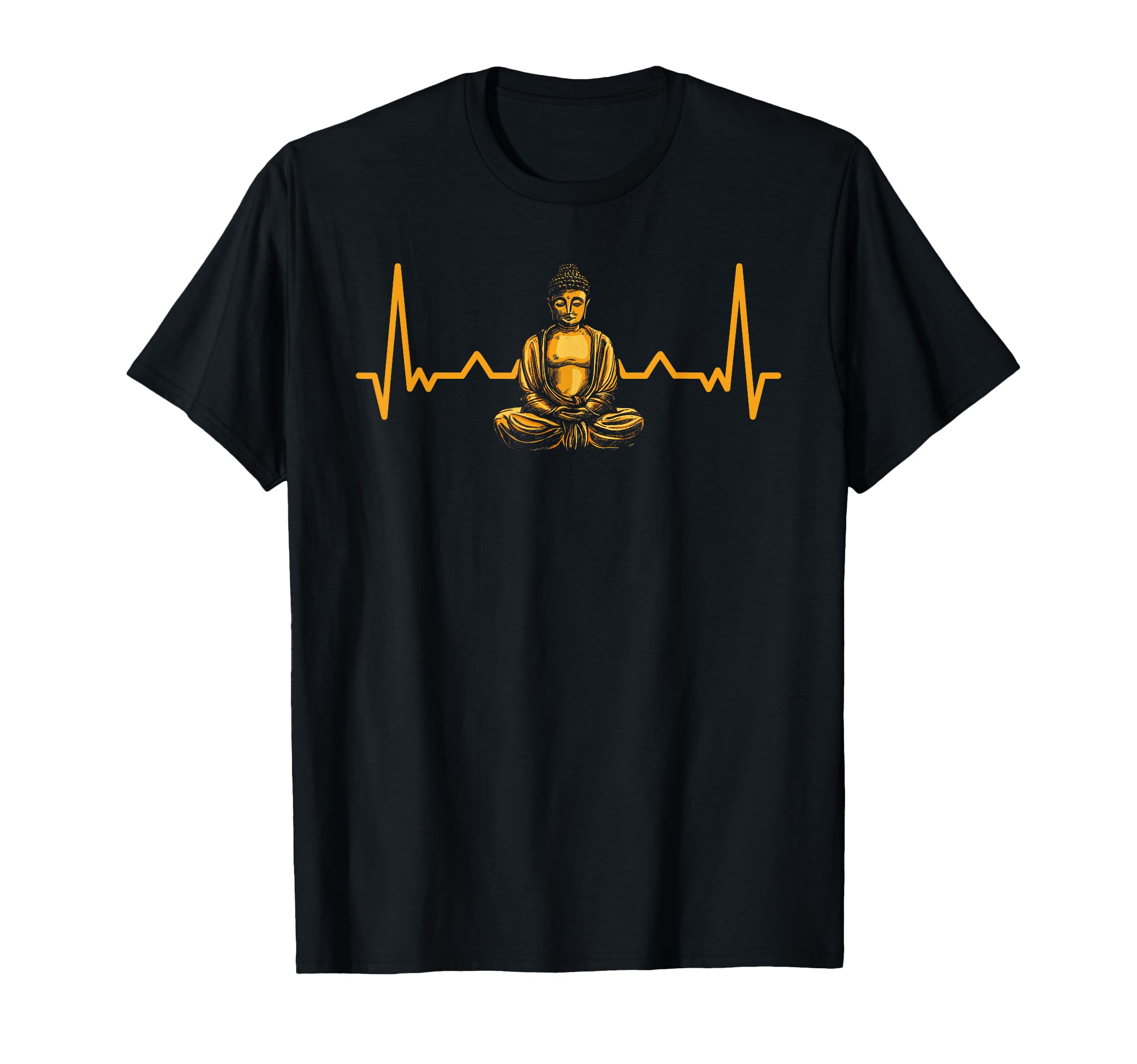 Mindfulness Buddha Heartbeat T-Shirt - Custom Art Print for Adults - T-Shirt, Sweatshirt, Hoodie