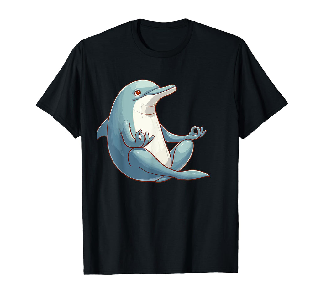 Meditation Dolphin Yoga Pose Relaxing Animal T-Shirt - Graphic Print Unisex - T-Shirt, Sweatshirt, Hoodie