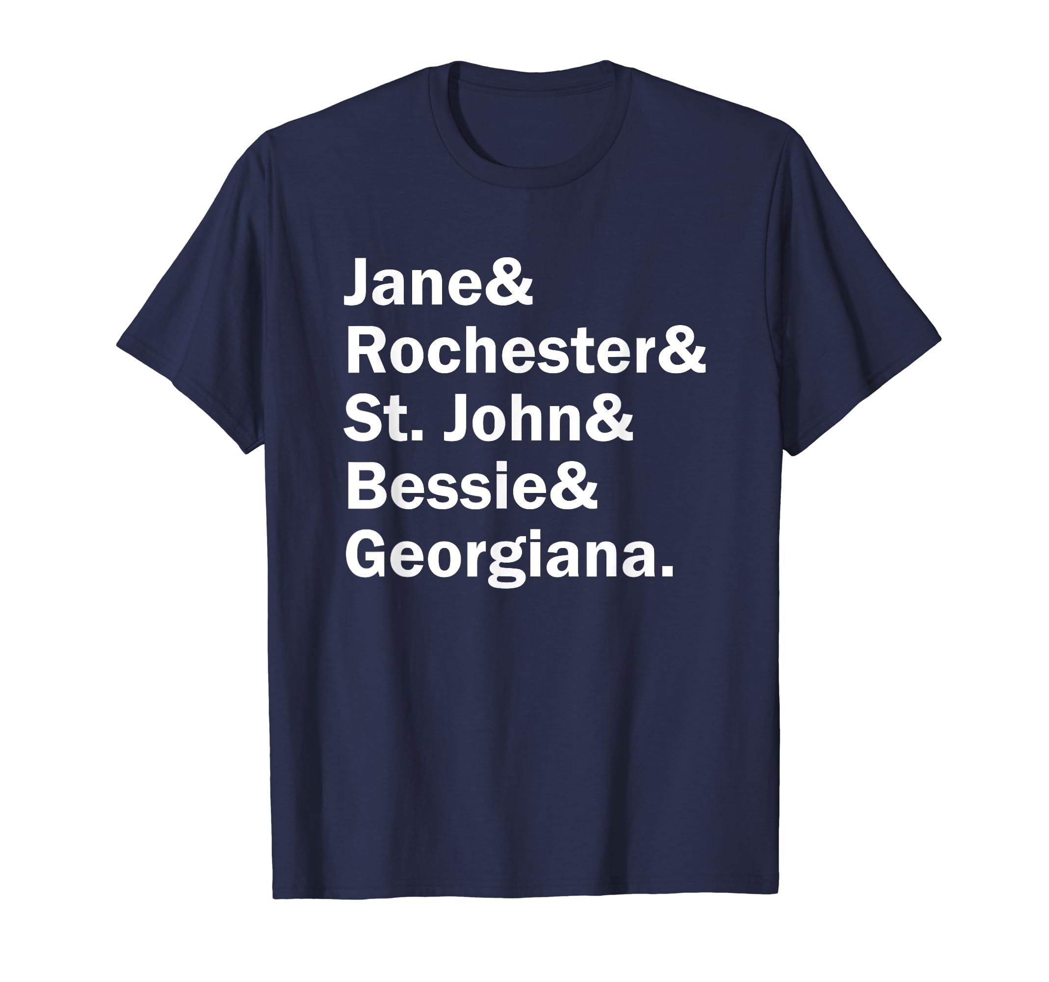 Jane Eyre Character List Literature T-Shirt - Novelty Apparel for Adults - T-Shirt, Sweatshirt, Hoodie