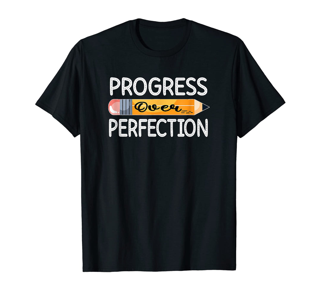Motivational Progress Over Perfection Back T-Shirt - Graphic Print Unisex - T-Shirt, Sweatshirt, Hoodie