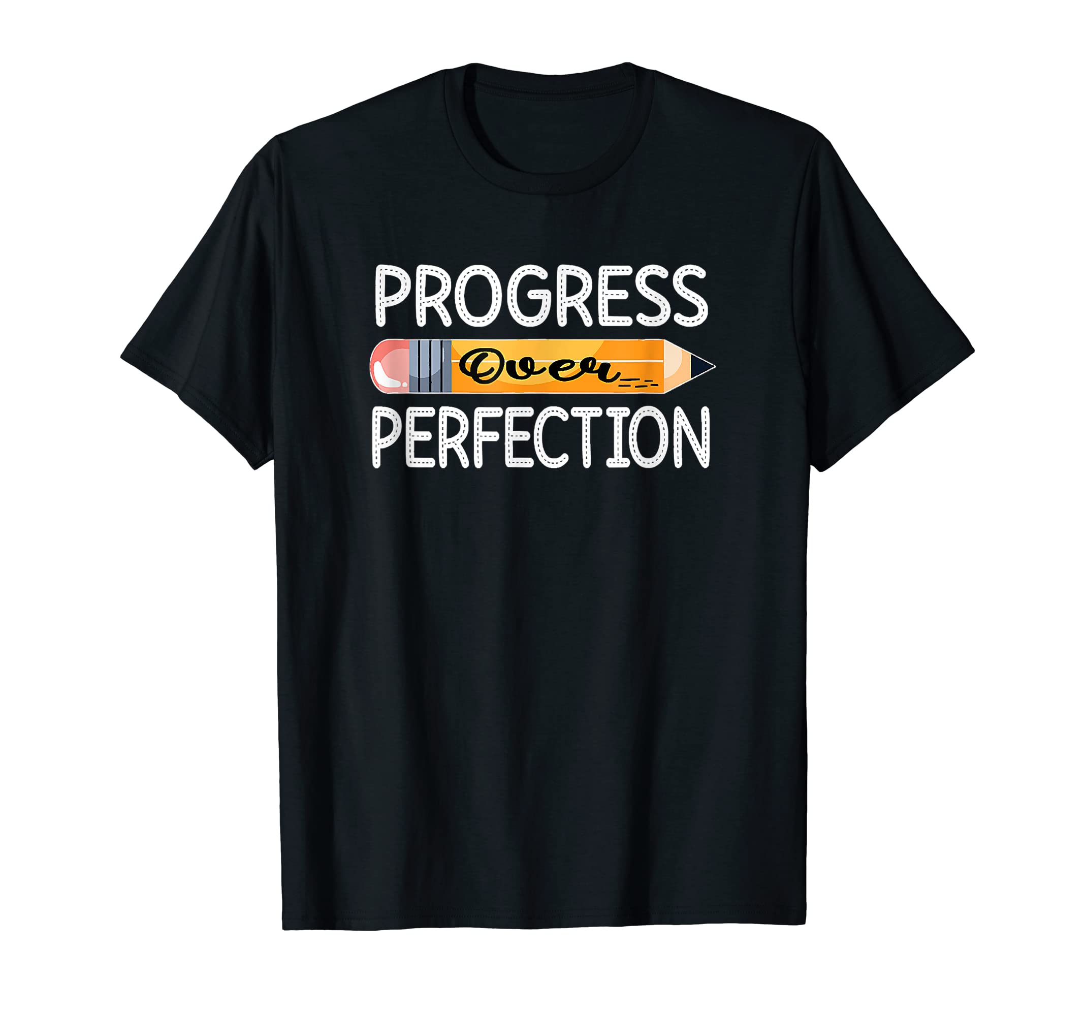 Motivational Progress Over Perfection Back T-Shirt - Graphic Print Unisex - T-Shirt, Sweatshirt, Hoodie