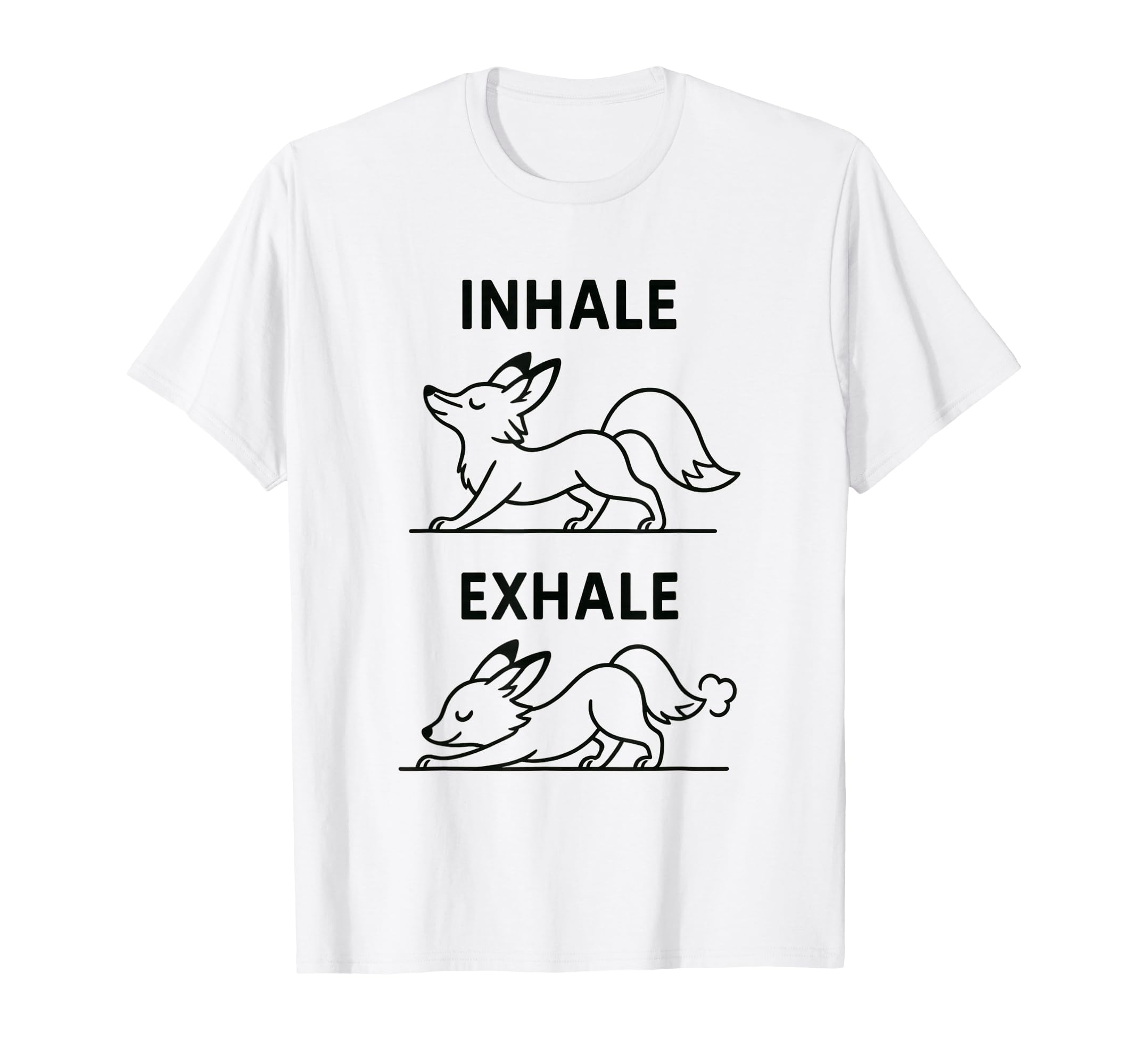 Funny Yoga Inhale Exhale Pooping T-Shirt - Custom Art Print Men Women - T-Shirt, Sweatshirt, Hoodie