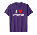 I Love Literature Heart Books T-Shirt - Casual Everyday Wear Unisex - T-Shirt, Sweatshirt, Hoodie