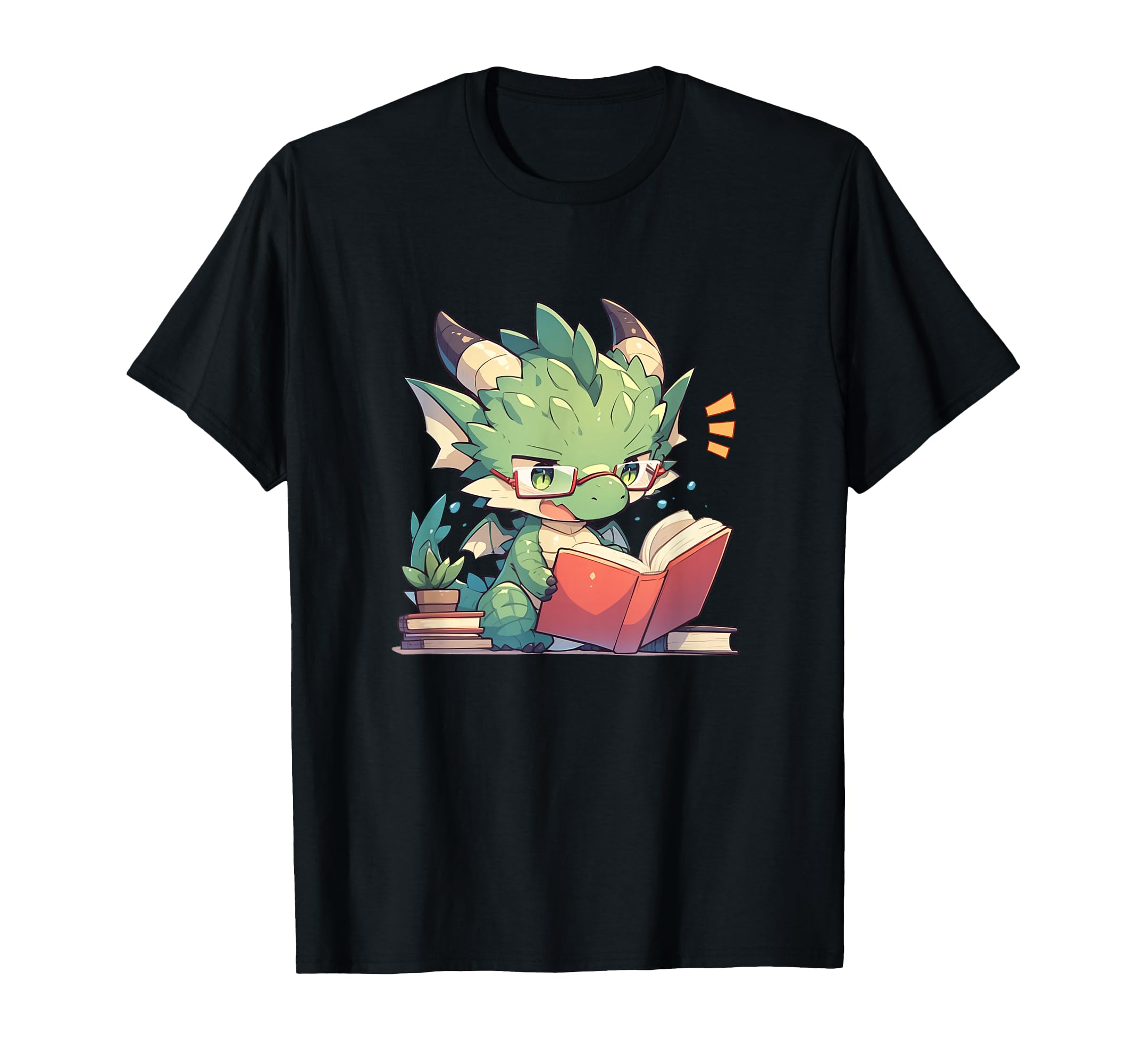 Dragon Reading Book Dragon School T-Shirt - Fun Novelty Design Men Women - T-Shirt, Sweatshirt, Hoodie