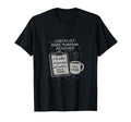Funny Checklist Bare Minimum Achieved T-Shirt - Novelty Apparel for Adults - T-Shirt, Sweatshirt, Hoodie