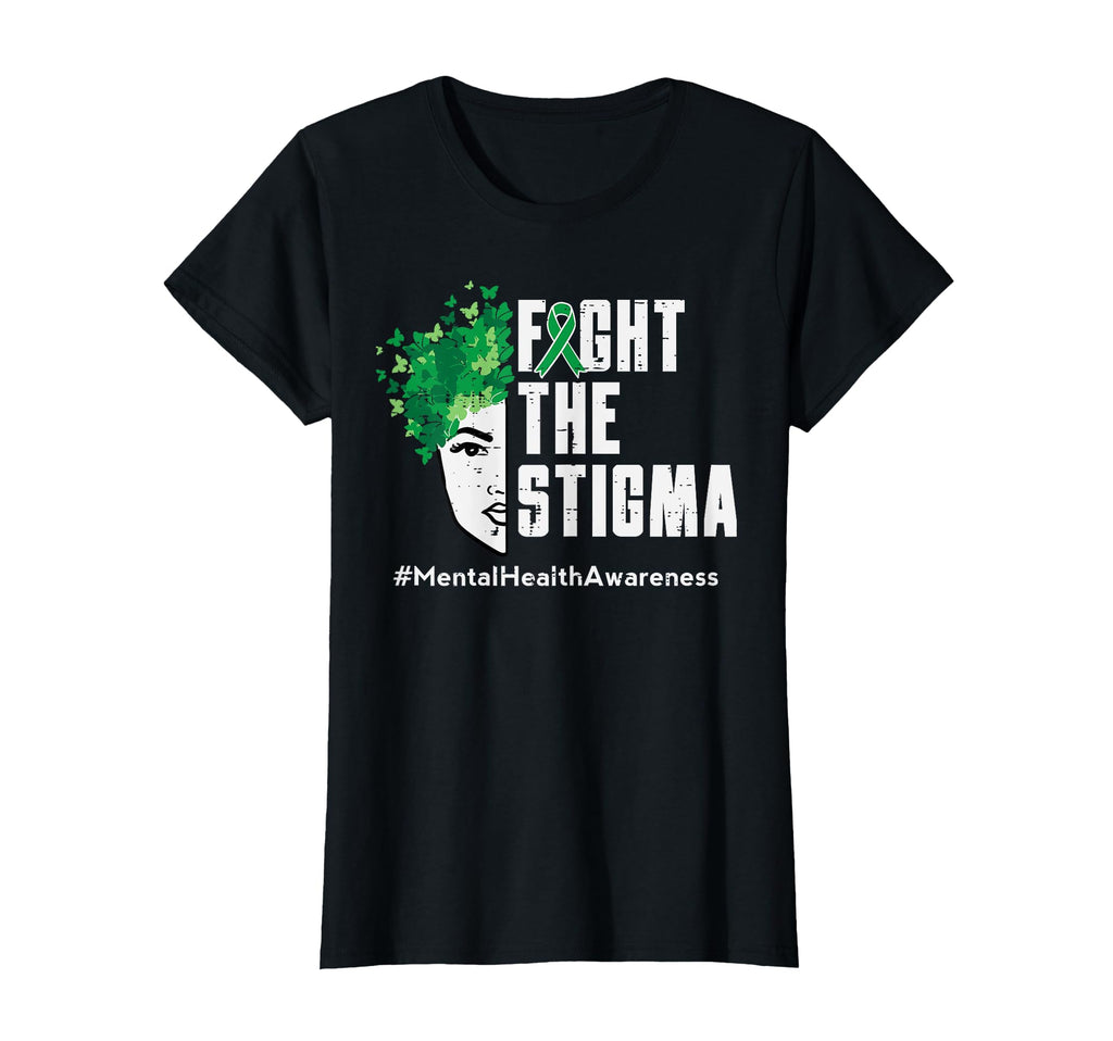 Fight Stigma Mental Health Awareness T-Shirt - Minimalist Print Men Women - T-Shirt, Sweatshirt, Hoodie