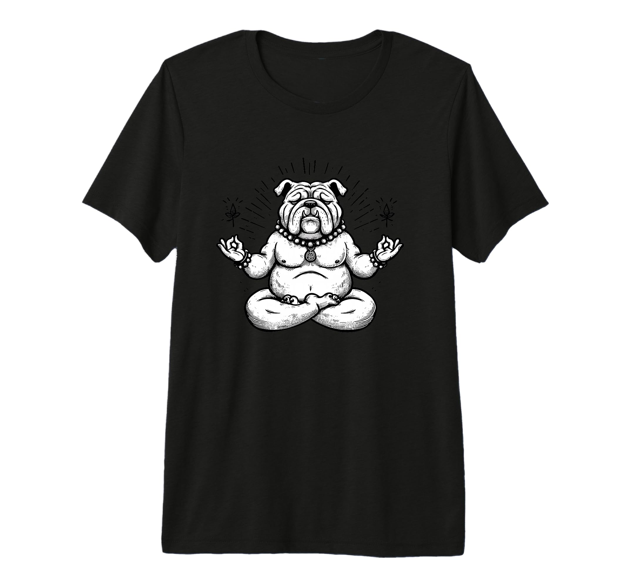 Meditation Bulldog Yoga Pose Relaxing T-Shirt - Aesthetic Graphic Unisex - T-Shirt, Sweatshirt, Hoodie