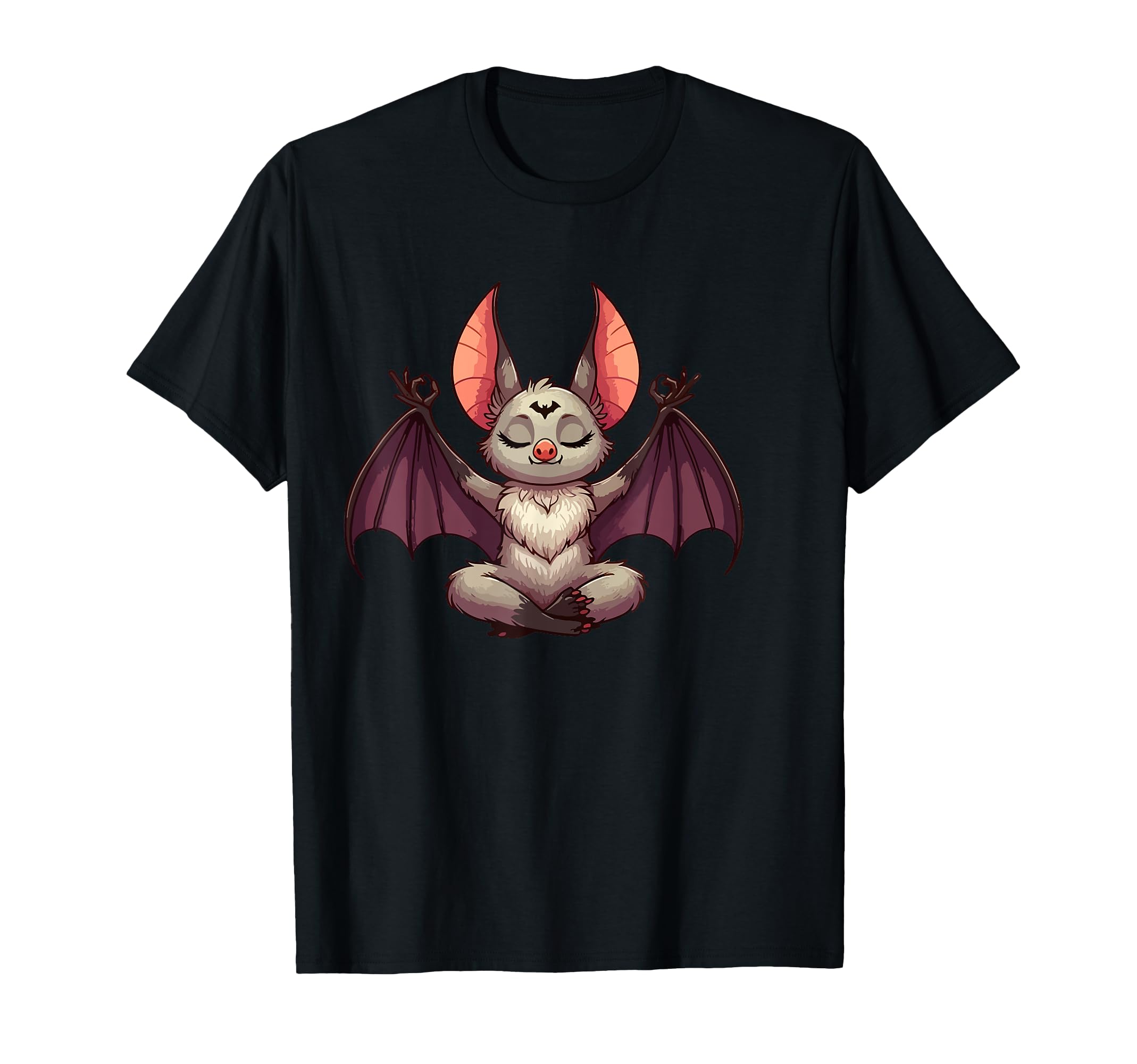 Meditation Bat Yoga Pose Relaxing Animal T-Shirt - Trendy Graphic Unisex - T-Shirt, Sweatshirt, Hoodie