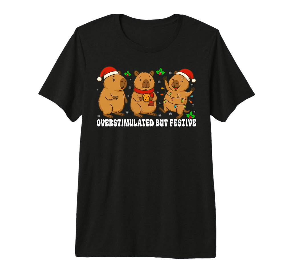Funny Capybara Overstimulated But T-Shirt - Custom Art Print for Adults - T-Shirt, Sweatshirt, Hoodie