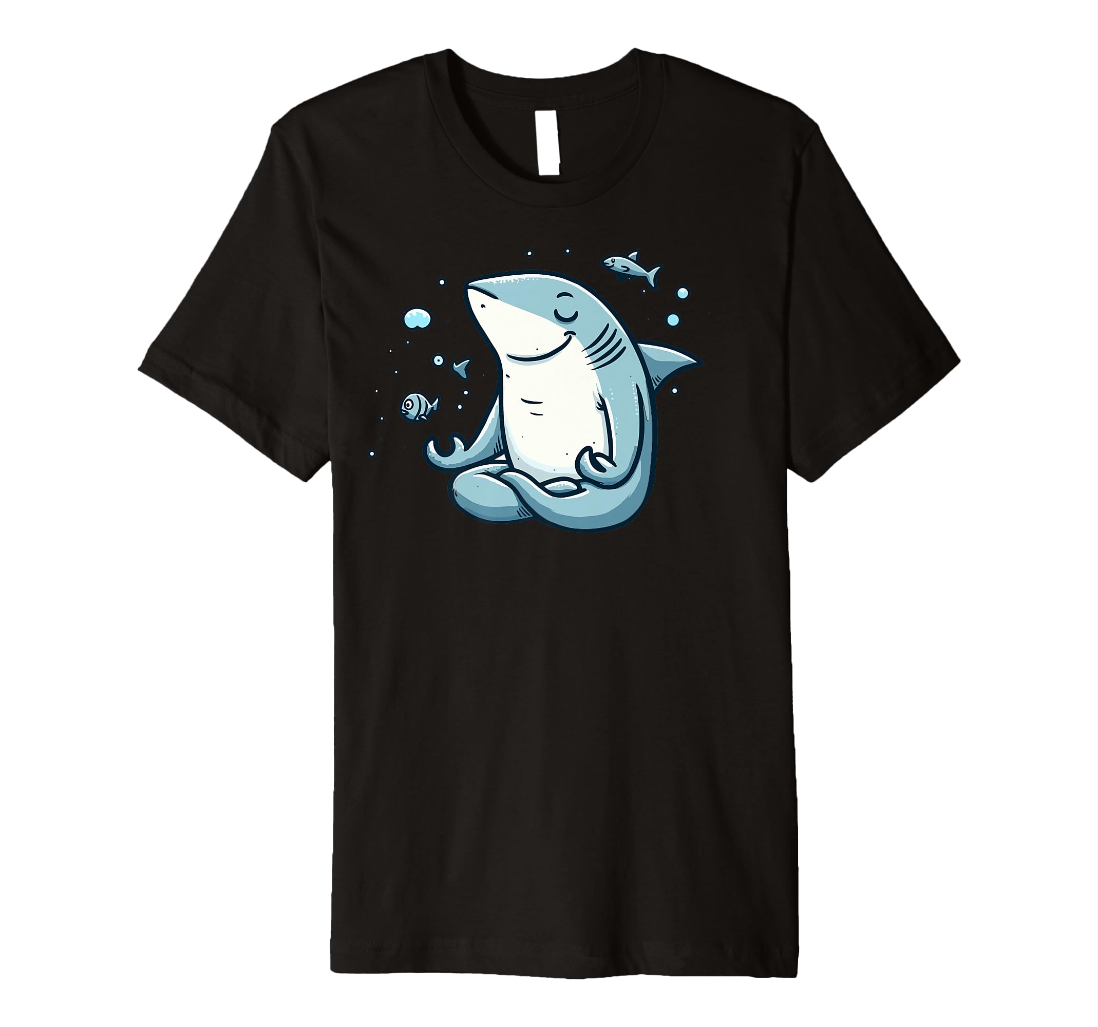 Meditation Shark Yoga Pose Relaxing T-Shirt - Streetwear Style Unisex - T-Shirt, Sweatshirt, Hoodie