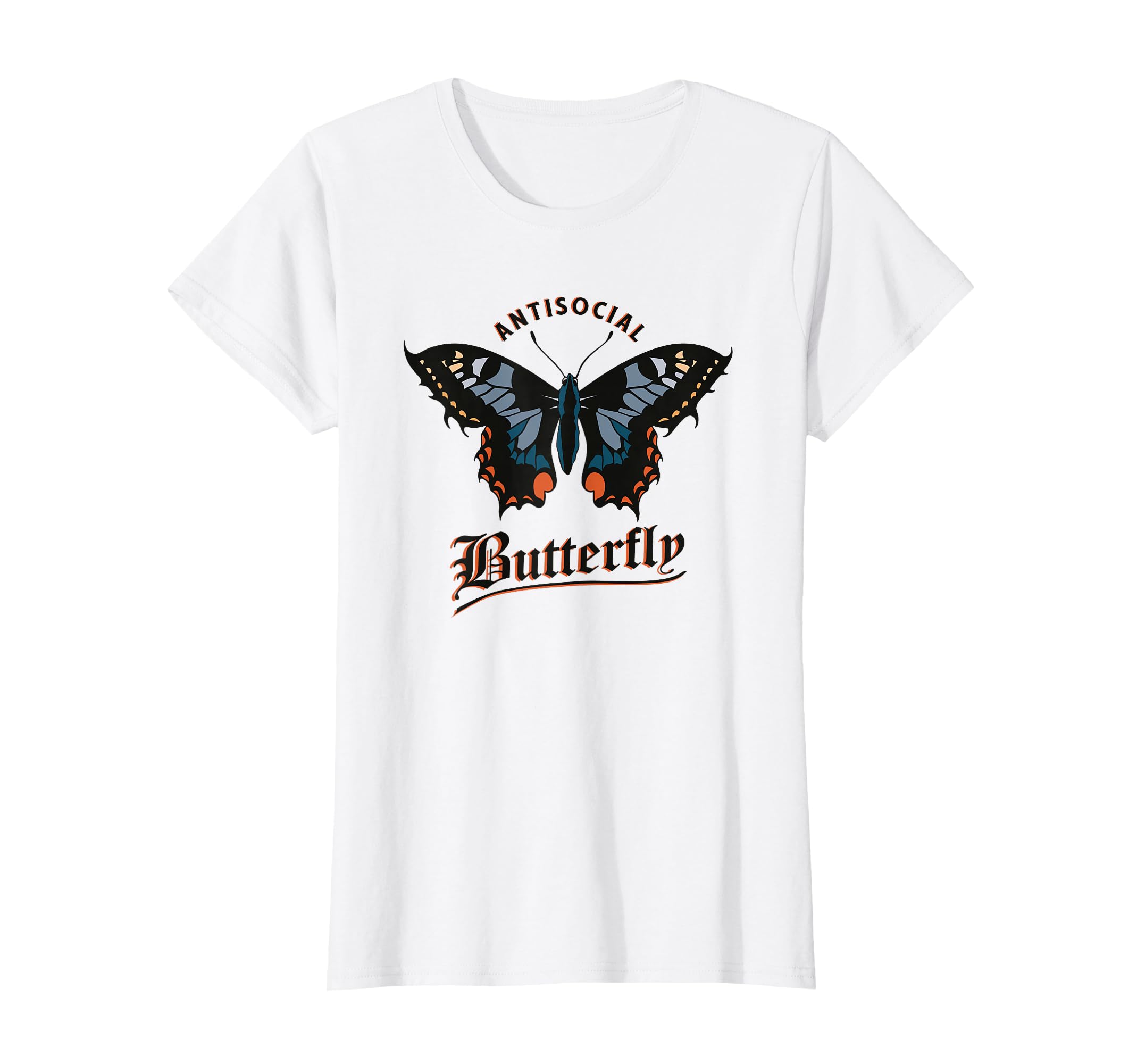 Womens Anti Social Butterfly T-Shirt - Minimalist Print Men Women - T-Shirt, Sweatshirt, Hoodie