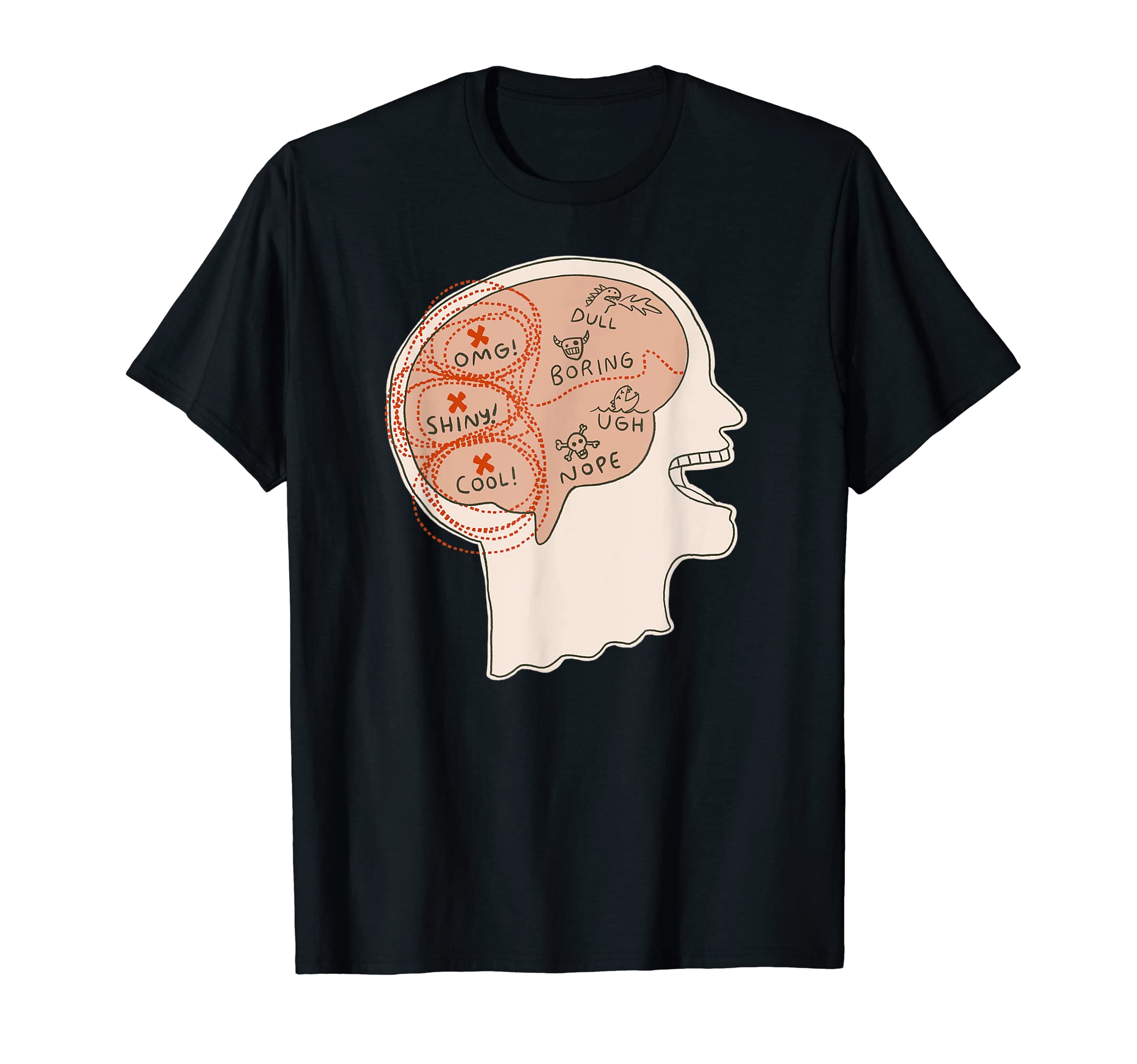 Funny Adhd Brain Art T-Shirt - Custom Art Print Men Women - T-Shirt, Sweatshirt, Hoodie