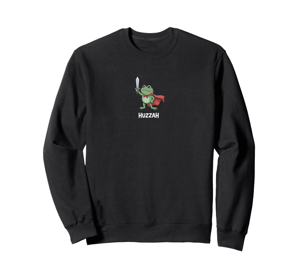 Funny Sword Meme Huzzah Frog Knight Sweatshirt - Novelty Apparel Men Women - T-Shirt, Sweatshirt, Hoodie