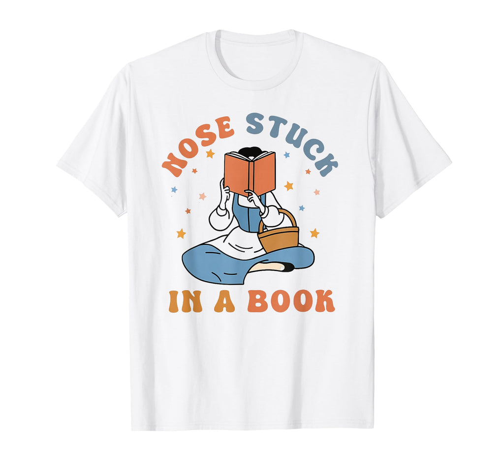 Nose Stuck Book Book Lover T-Shirt - Streetwear Style Unisex - T-Shirt, Sweatshirt, Hoodie