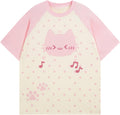 Y2K Cutecore Kawaii Teen Shirt Coquette Harajuku Oversize Japan Cat Print Cute Tshirt Top Clothes - T-Shirt, Sweatshirt, Hoodie