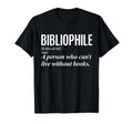 Librarian Bibliophile Person Who Cant T-Shirt - Minimalist Print Unisex - T-Shirt, Sweatshirt, Hoodie