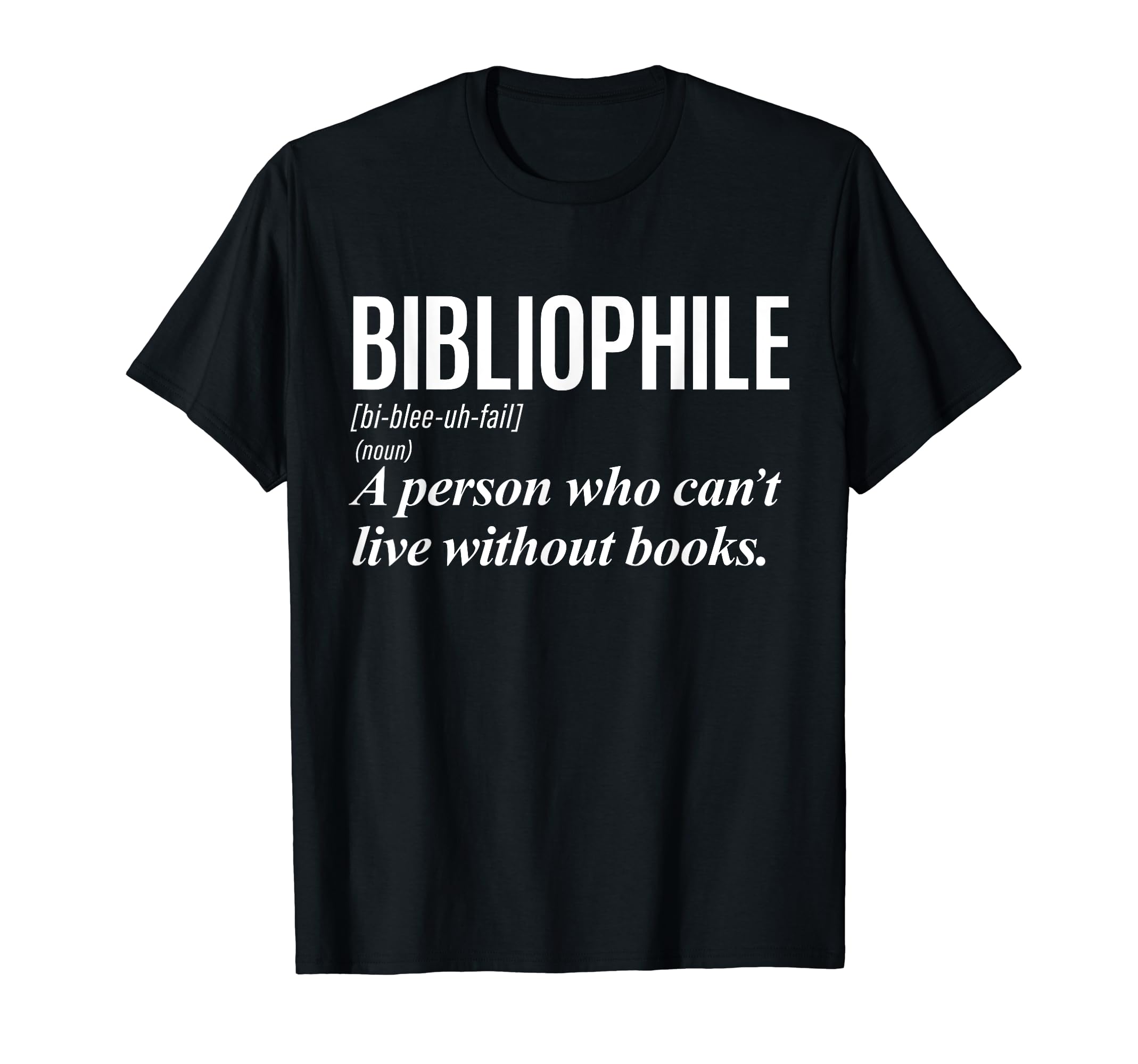 Librarian Bibliophile Person Who Cant T-Shirt - Minimalist Print Unisex - T-Shirt, Sweatshirt, Hoodie