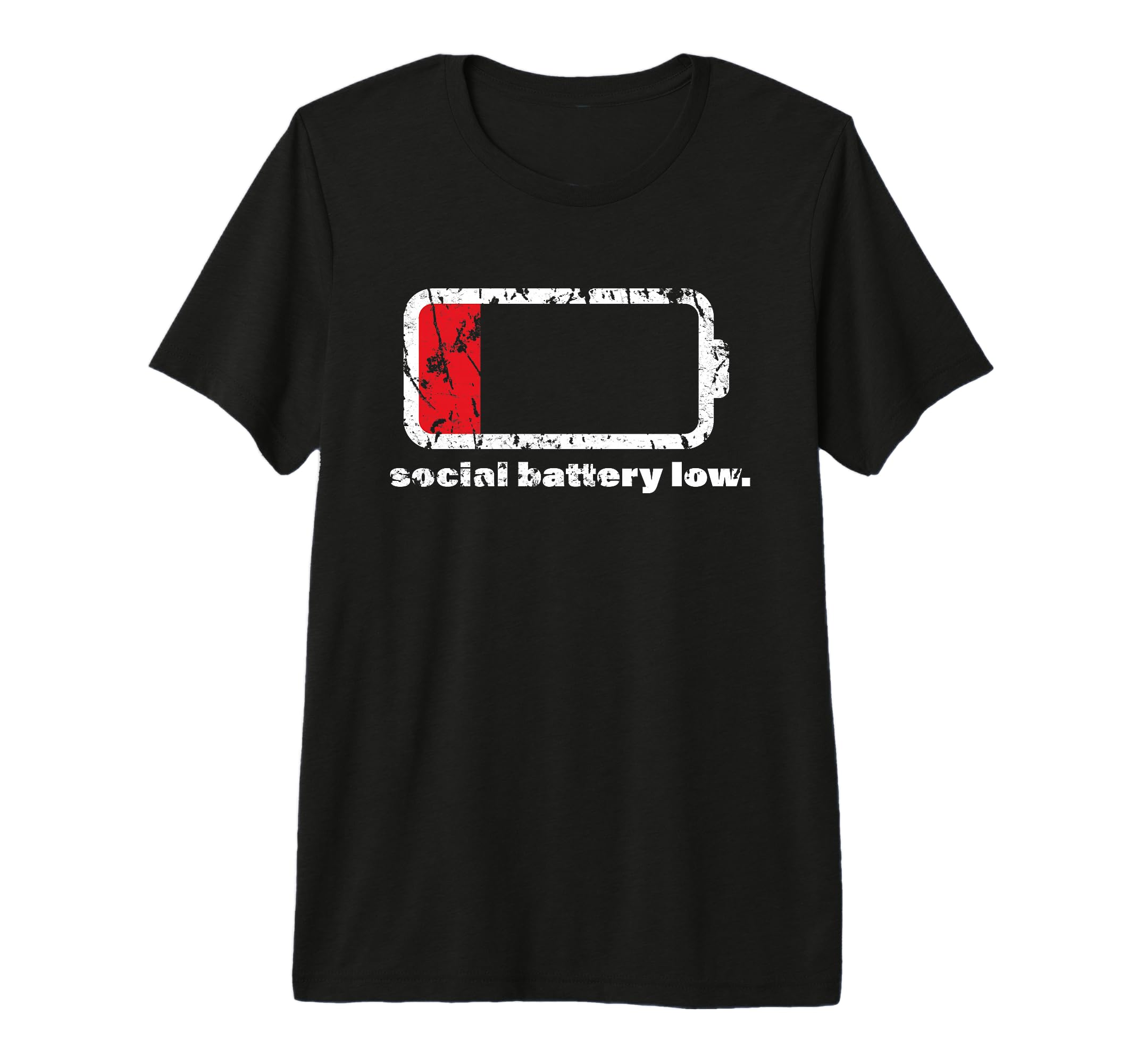 Social Battery Low Funny Introvert Tri T-Shirt - Trendy Graphic Men Women - T-Shirt, Sweatshirt, Hoodie