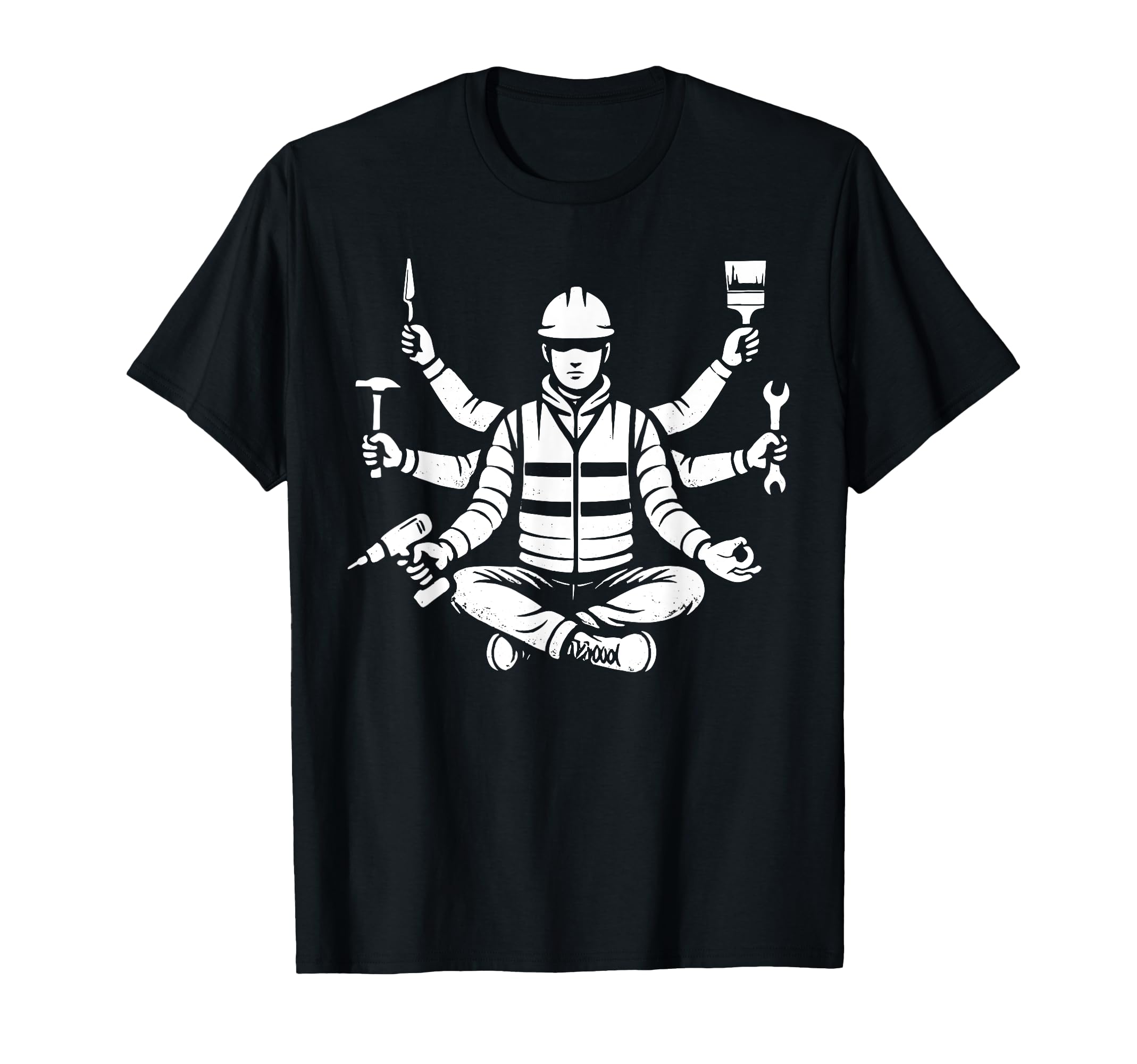 Funny Meditation Construction Worker T-Shirt - Streetwear Style for Adults - T-Shirt, Sweatshirt, Hoodie
