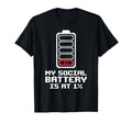 Social Battery Is 1 Introvert Pixel Art T-Shirt - Unique Graphic for Adults - T-Shirt, Sweatshirt, Hoodie