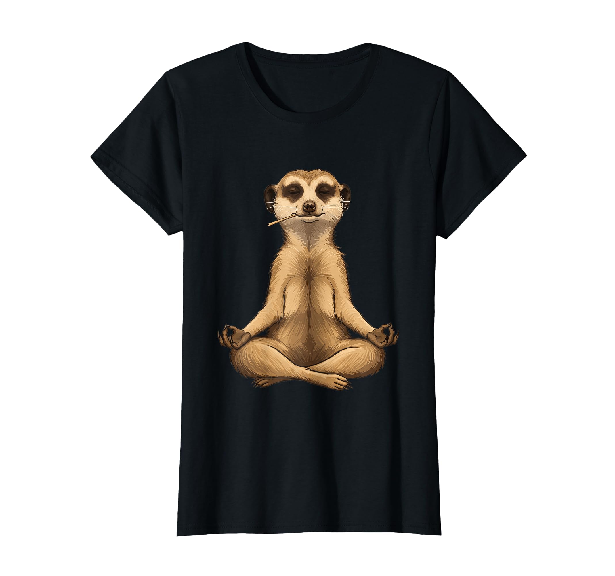 Zen Meerkat Meditation Funny Wildlife T-Shirt - Custom Art Print Men Women - T-Shirt, Sweatshirt, Hoodie