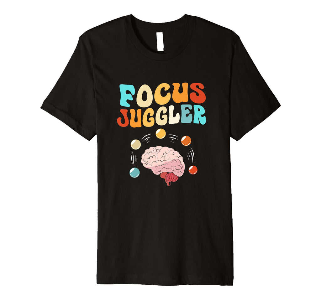 Alphabet Human Brain Focus Juggler Adhd T-Shirt - Unique Graphic Men Women - T-Shirt, Sweatshirt, Hoodie