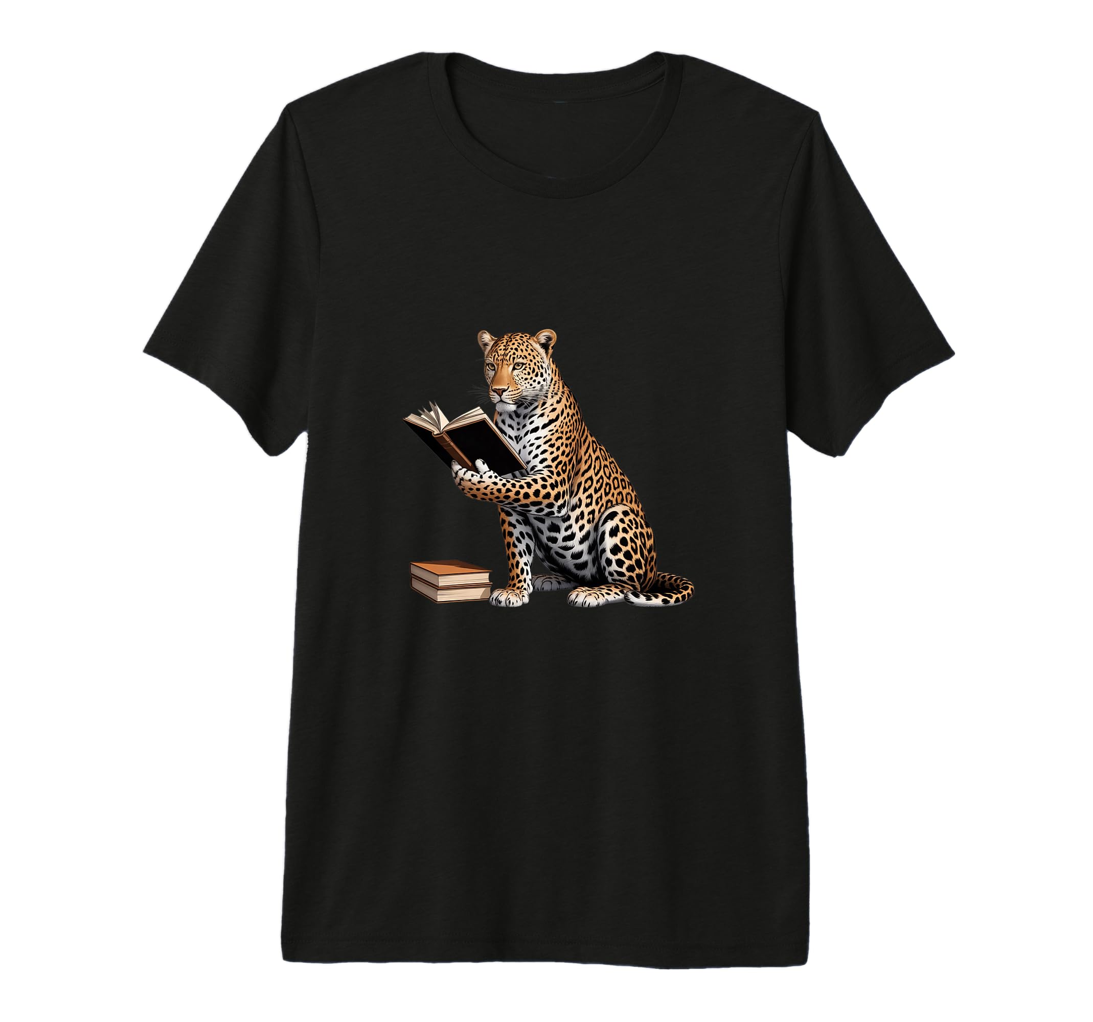 Bookish Leopard Reading Books Teacher T-Shirt - Trendy Graphic Unisex - T-Shirt, Sweatshirt, Hoodie