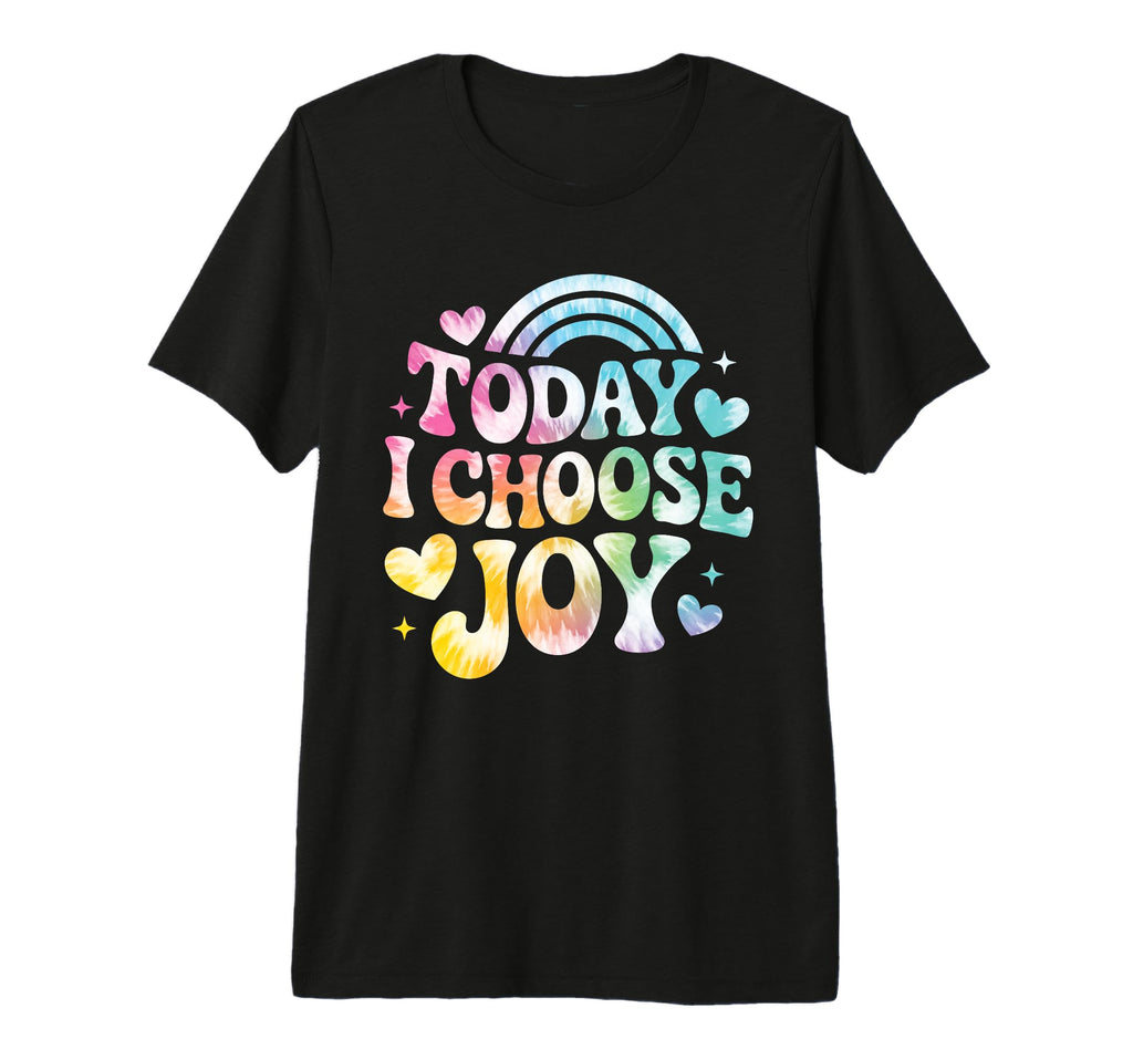 Today I Choose Joy Positive Groovy Tie T-Shirt - Trendy Graphic for Adults - T-Shirt, Sweatshirt, Hoodie