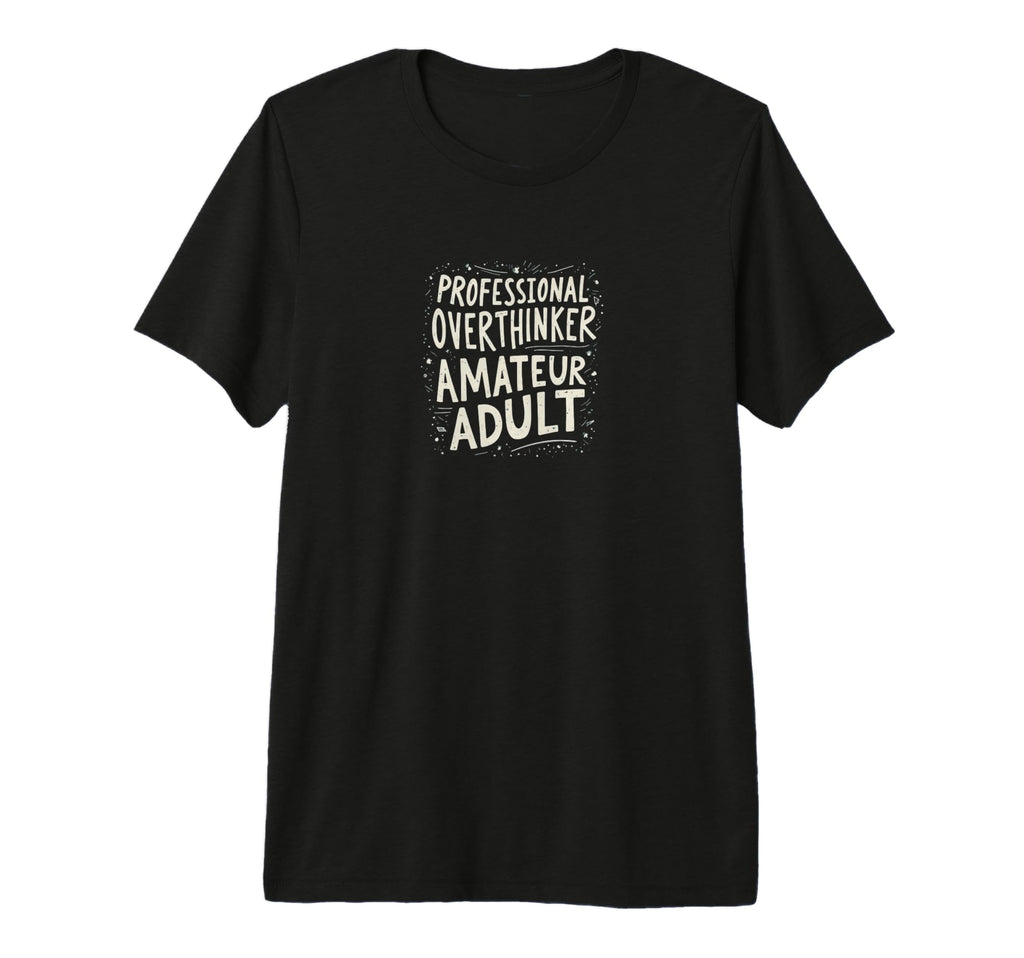 Professional Overthinker Amateur T-Shirt - Novelty Apparel Men Women - T-Shirt, Sweatshirt, Hoodie
