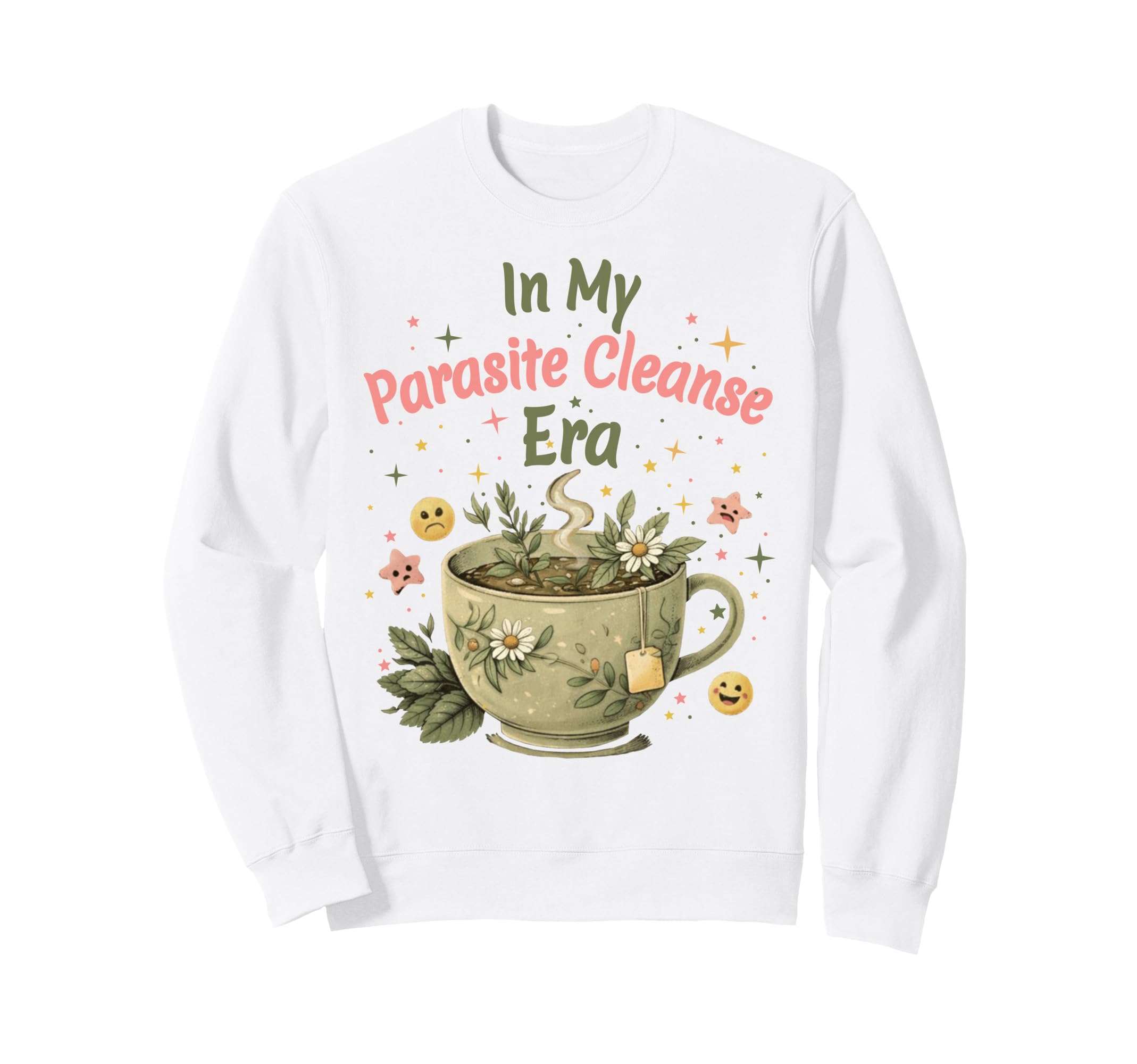 Funny Wellness Vibes Aesthetic Tea Sweatshirt - Minimalist Print Men Women - T-Shirt, Sweatshirt, Hoodie