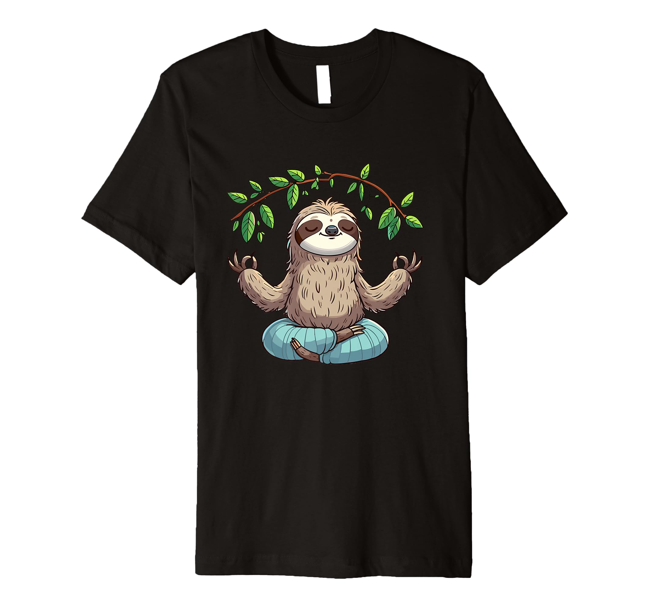 Meditation Sloth Yoga Pose Relaxing T-Shirt - Minimalist Print for Adults - T-Shirt, Sweatshirt, Hoodie