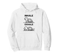 Funny Yoga Inhale Exhale Pooping Hoodie - Casual Everyday Wear Men Women - T-Shirt, Sweatshirt, Hoodie