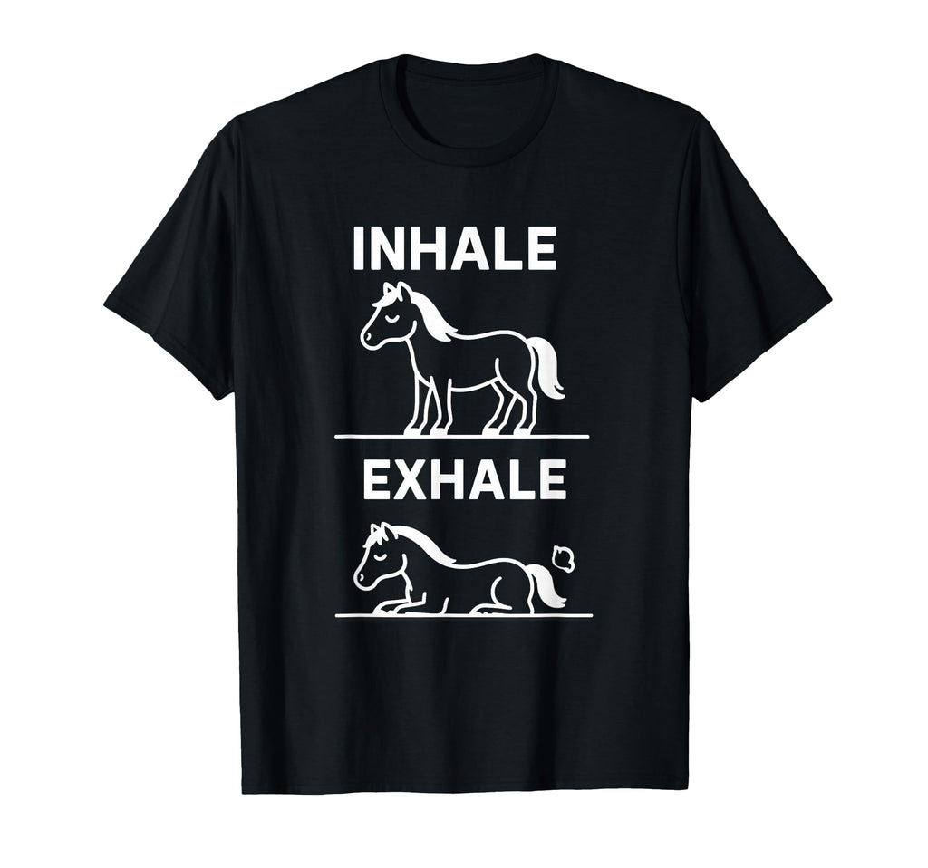 Funny Yoga Inhale Exhale Pooping Animal T-Shirt - Minimalist Print Unisex - T-Shirt, Sweatshirt, Hoodie